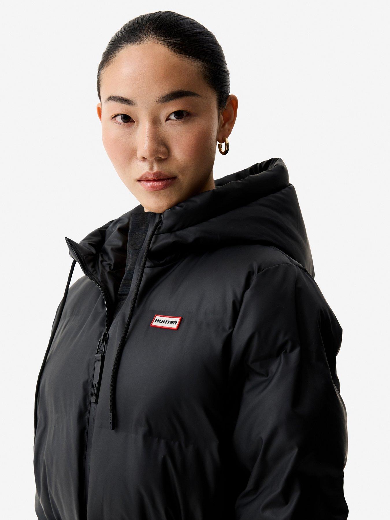 Image 4 of 4 of Hunter Hutchison Sonic Welded Pu Long Padded Jacket - Black