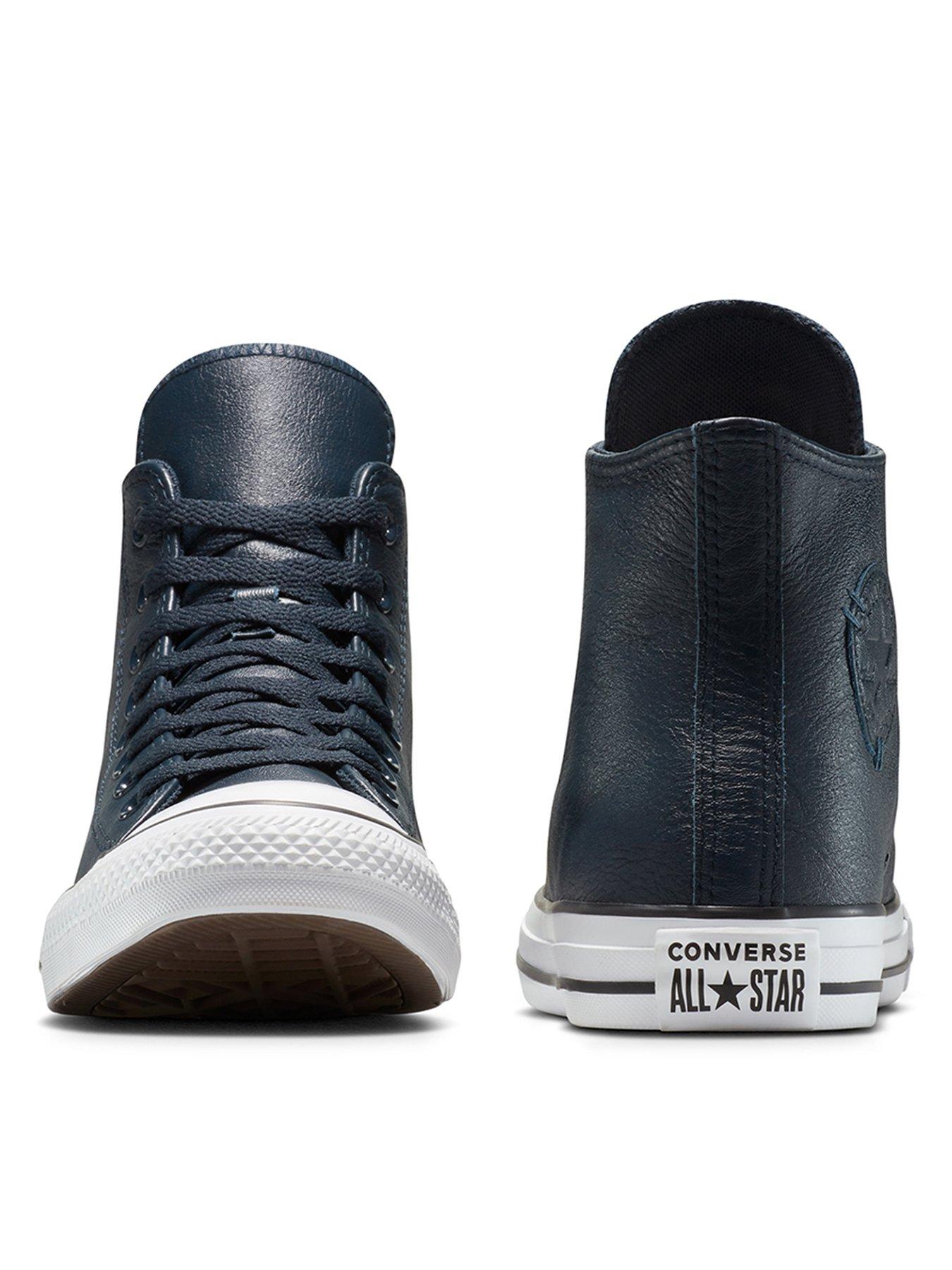  image of converse-mens-chuck-taylor-all-star-leather-high-top-black