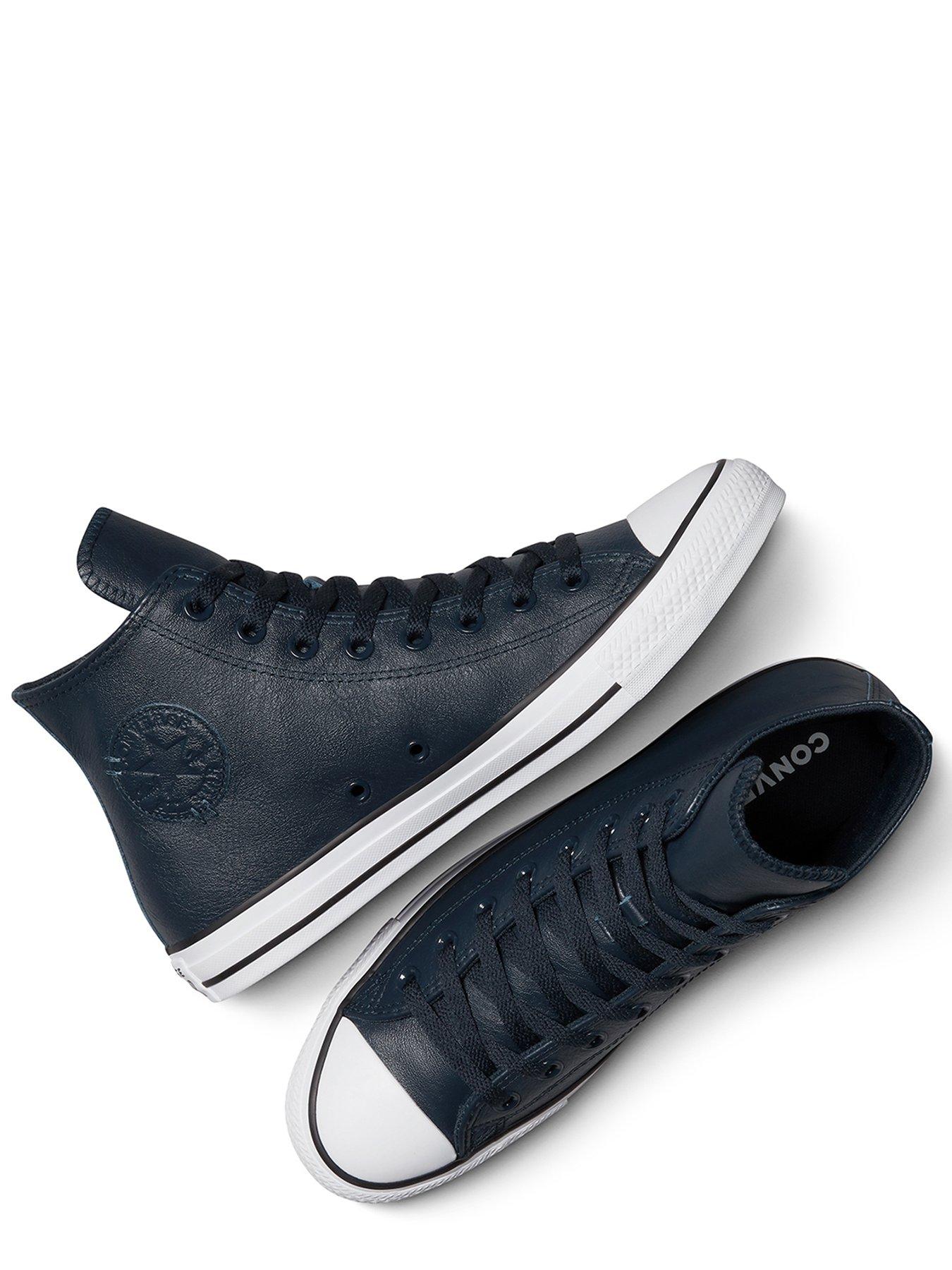  image of converse-mens-chuck-taylor-all-star-leather-high-top-black