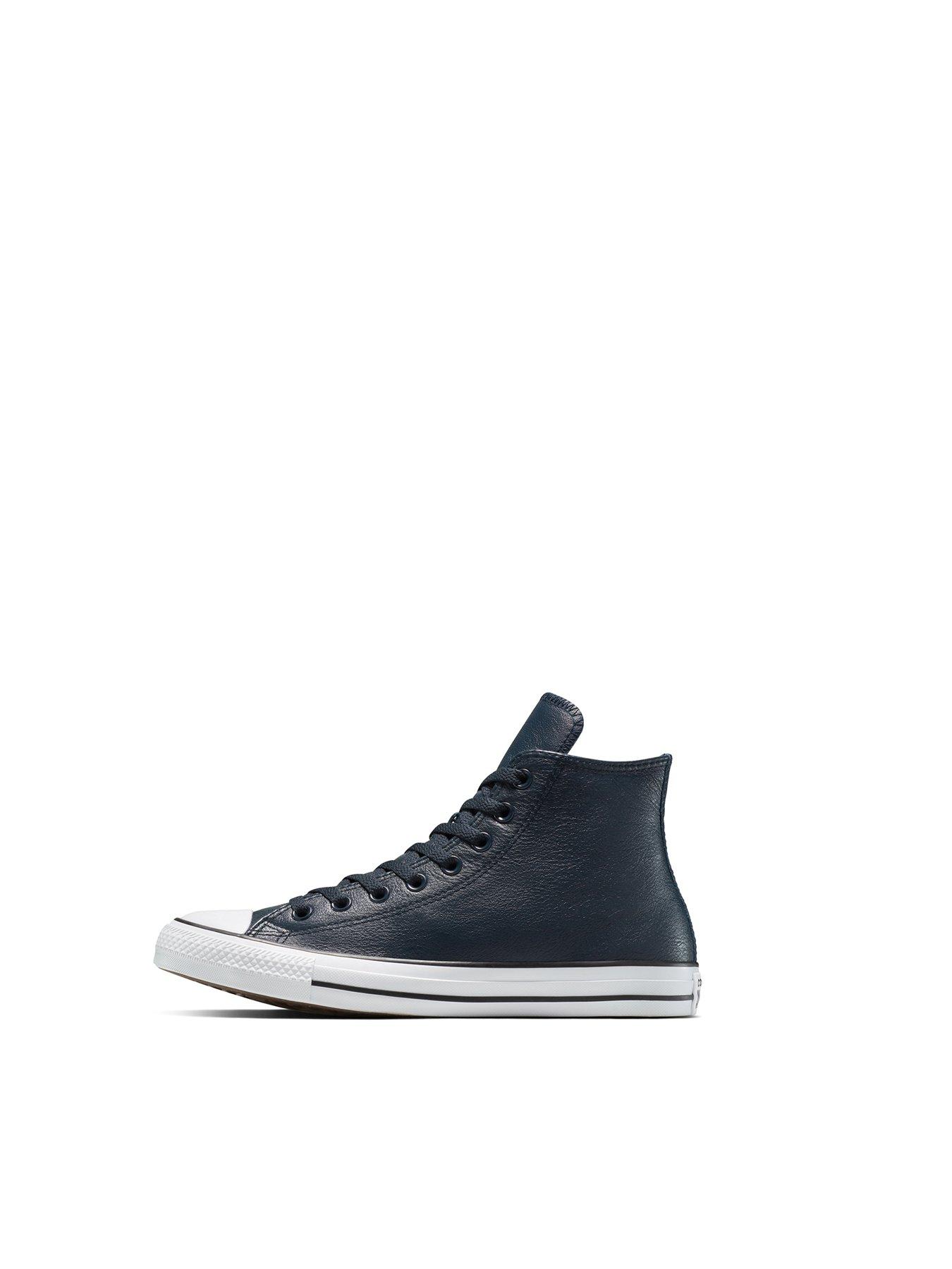  image of converse-mens-chuck-taylor-all-star-leather-high-top-black