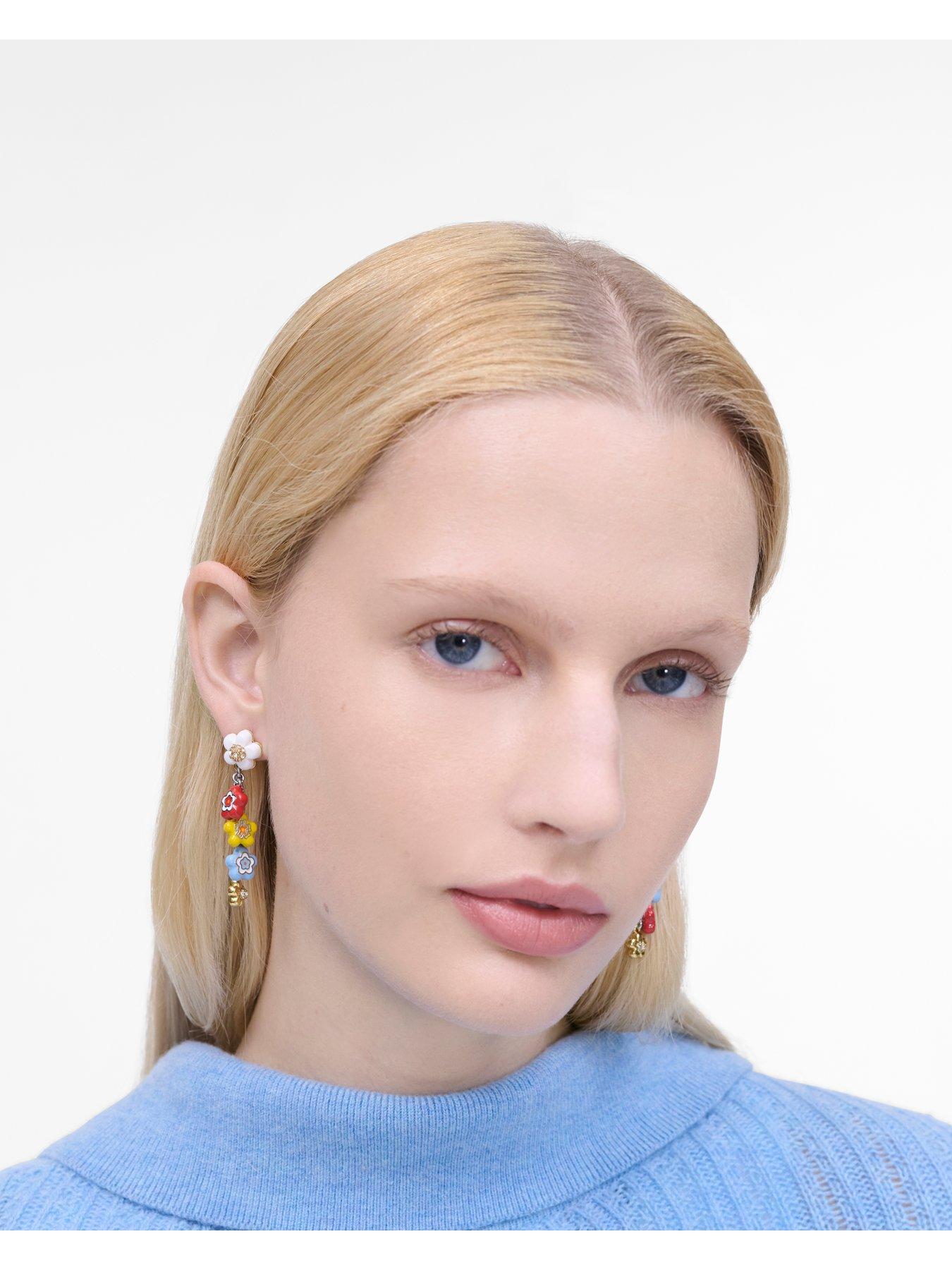 Image 2 of 4 of MARC JACOBS Wild Daisy Statement Earring - Silver