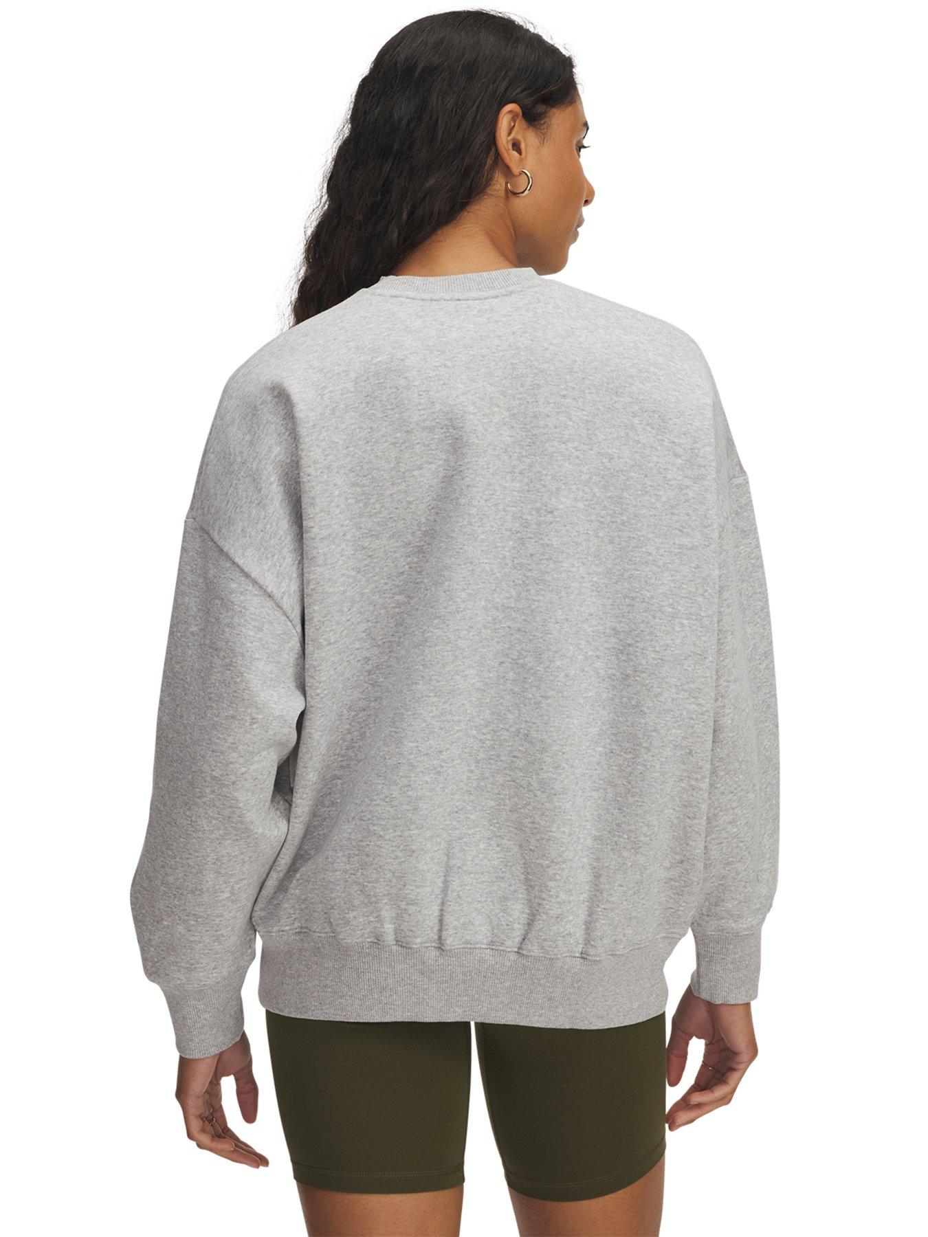 Image 2 of 2 of UNDER ARMOUR Womens Training Rival Fleece Oversized Varsity Crew Sweat - Grey