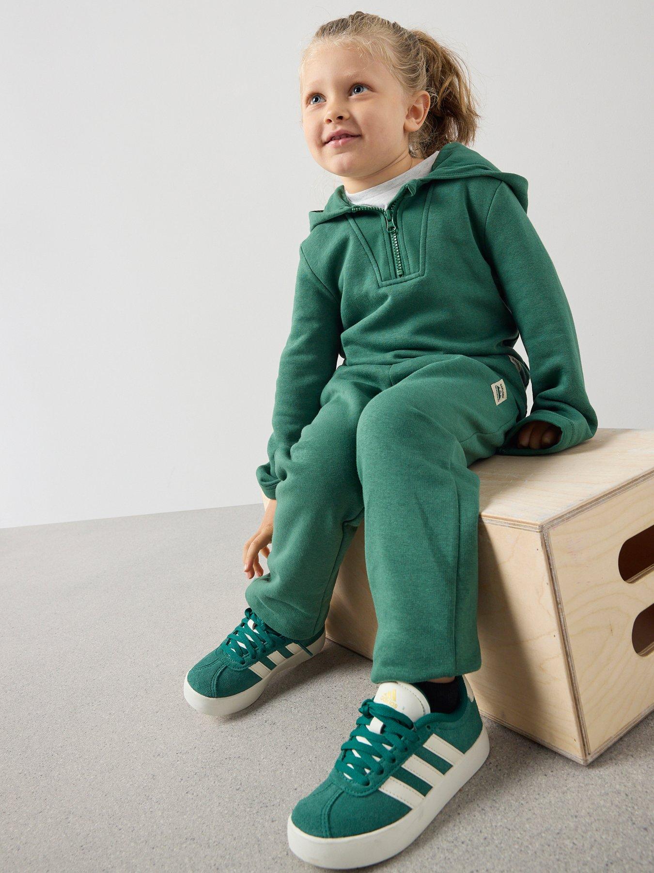  image of the-very-collection-boys-3-piece-soft-hoodie-joggers-and-t-shirt-set-green