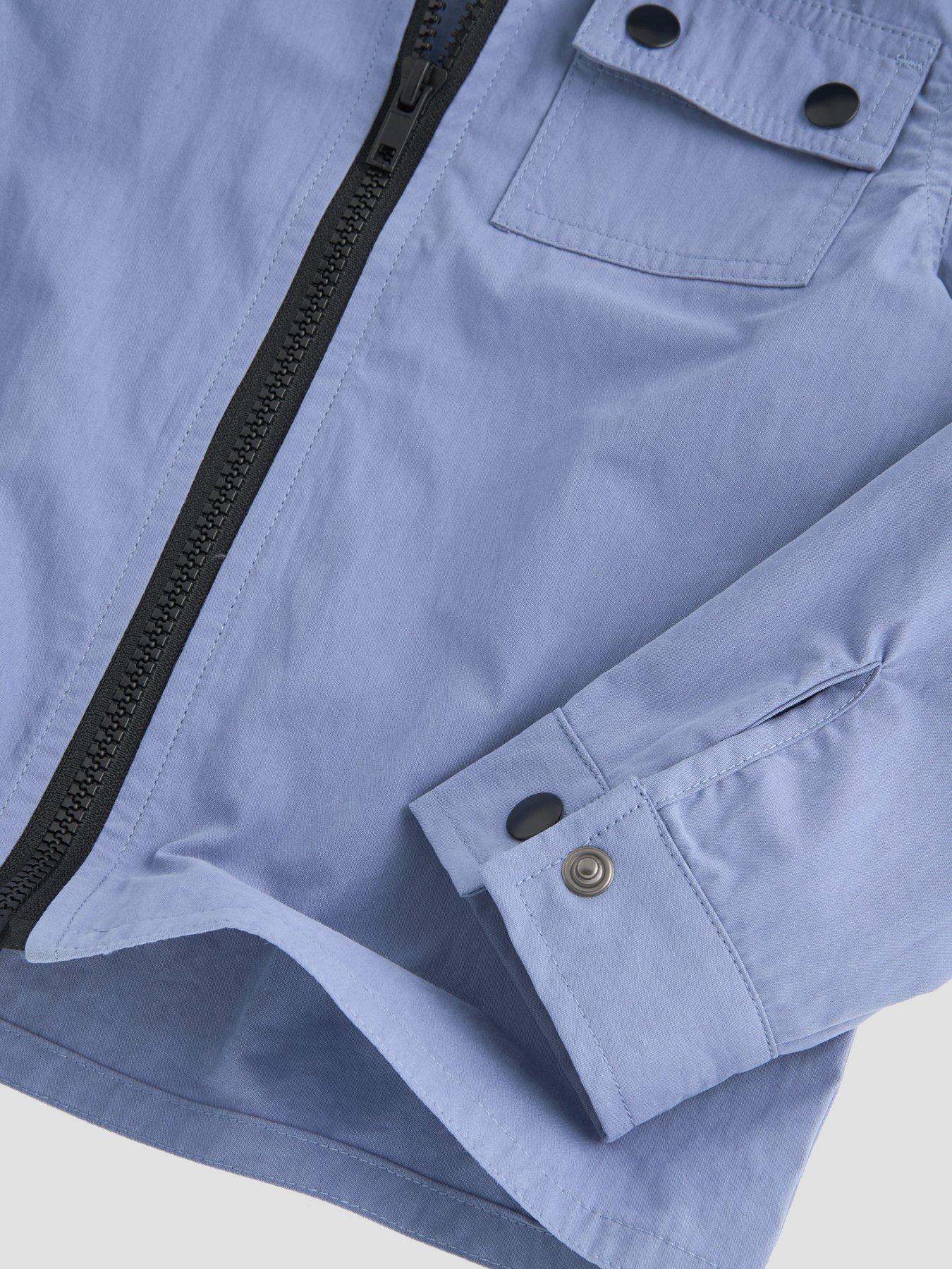 Image 4 of 5 of The Very Collection Boys Smart Zip Up Pocket Detail Top And Trousers Set - Blue