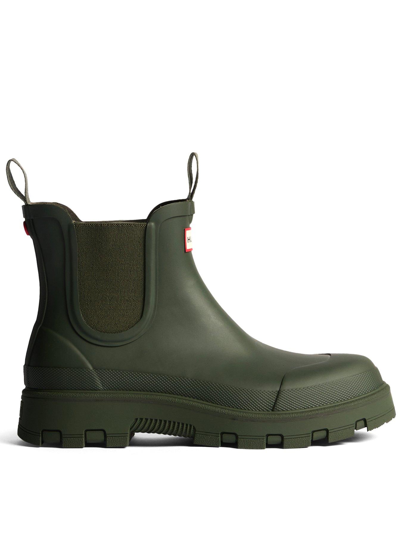 Image 1 of 4 of Hunter Elements Elastic Chelsea Wellignton Boot- Khaki