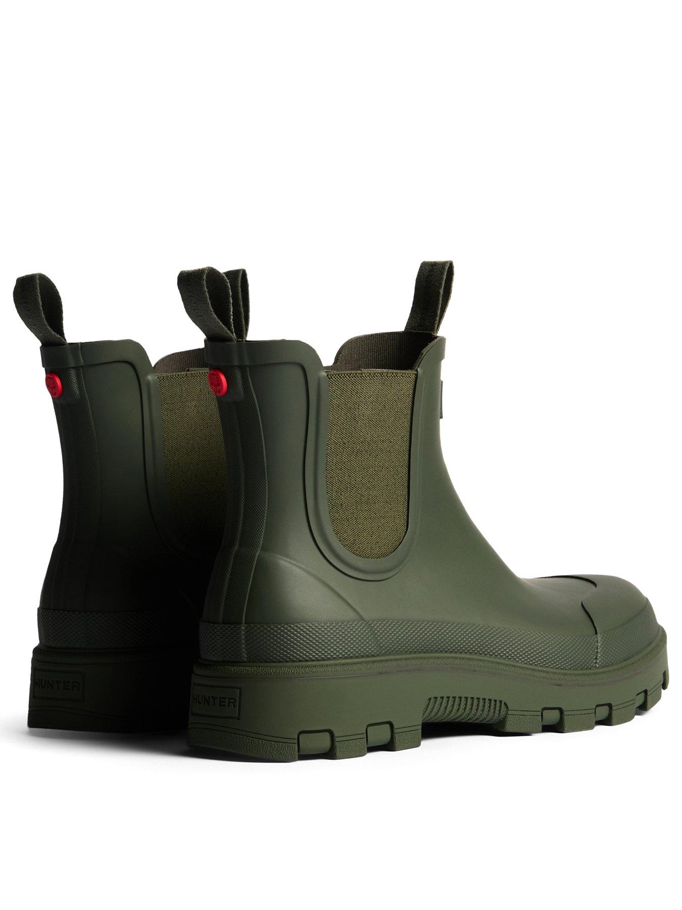  image of hunter-elements-elastic-chelsea-wellignton-boot--khaki