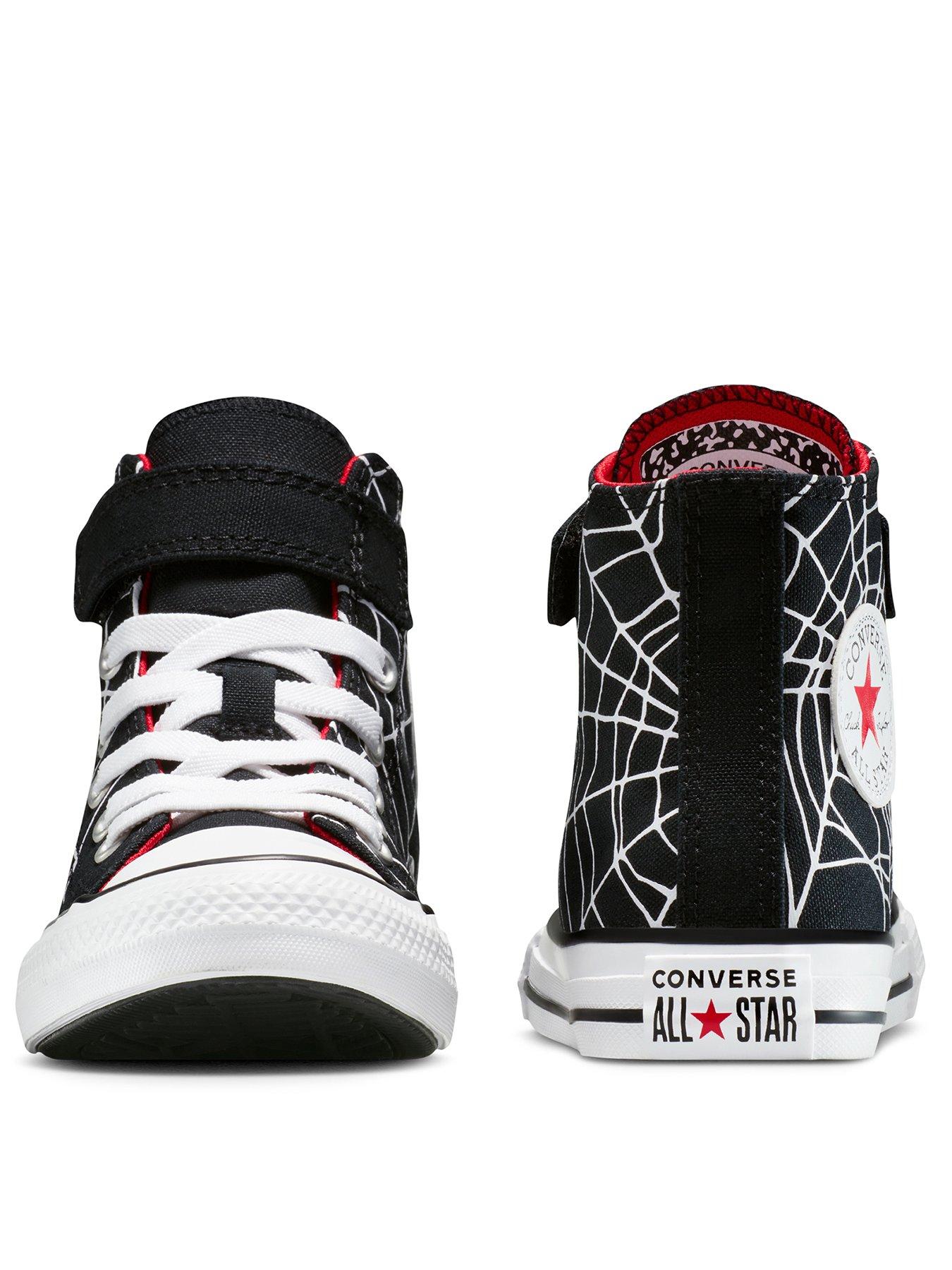  image of converse-kids-chuck-taylor-all-star-1v-hi-tops-black-webs