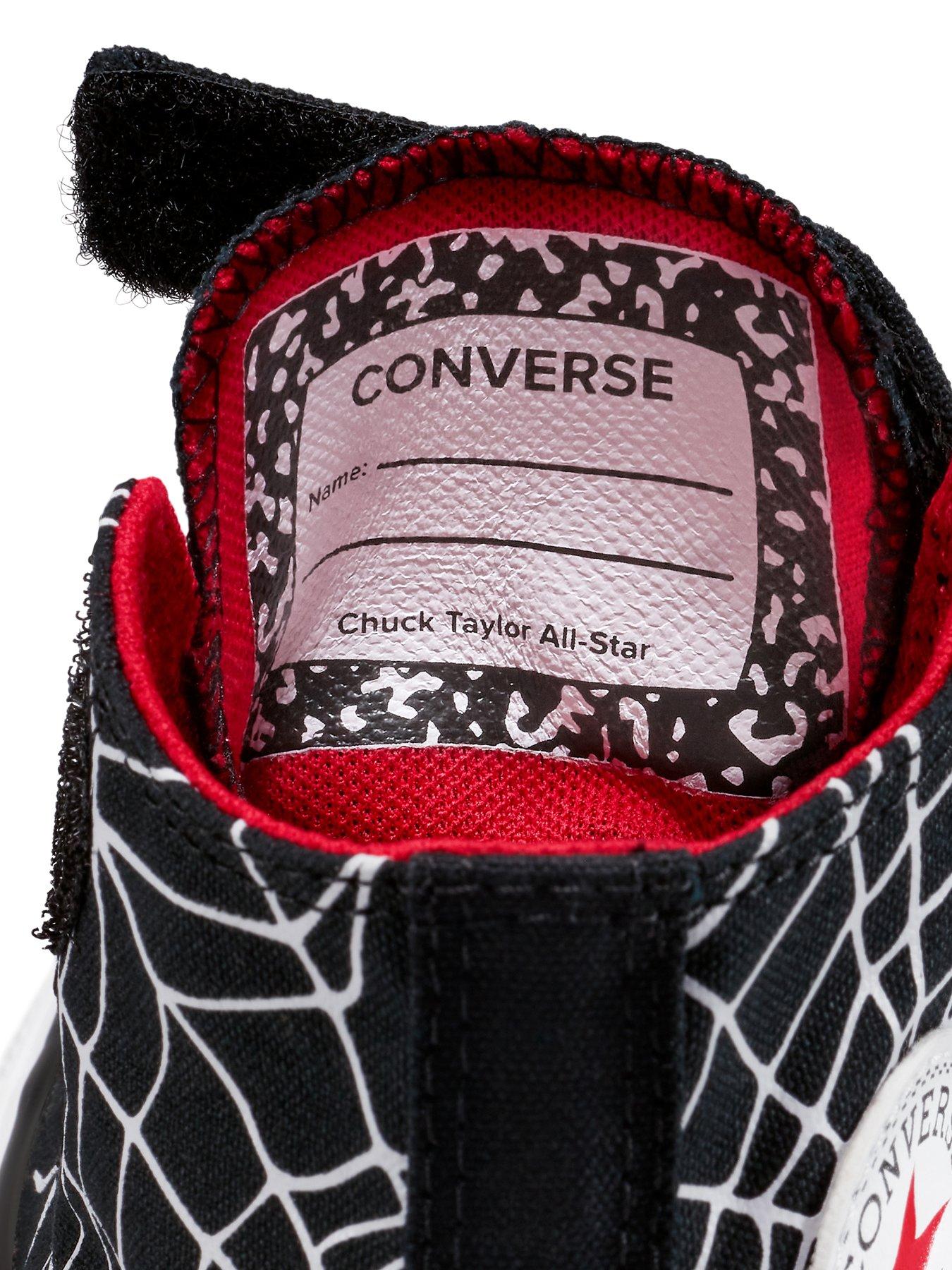  image of converse-kids-chuck-taylor-all-star-1v-hi-tops-black-webs