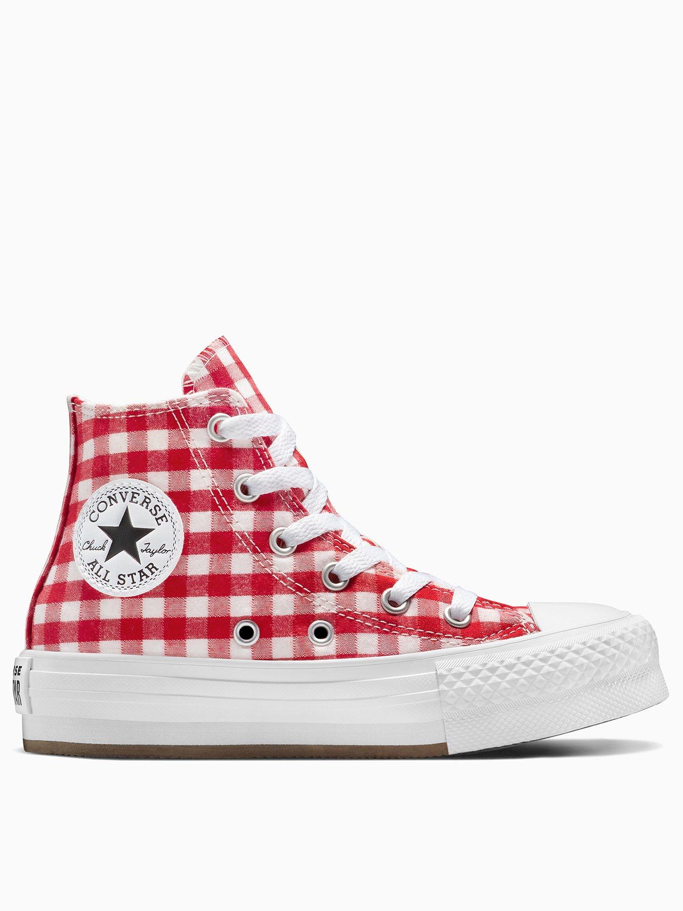 front image of converse-kids-chuck-taylor-all-star-eva-lift-hi-tops-red-gingham