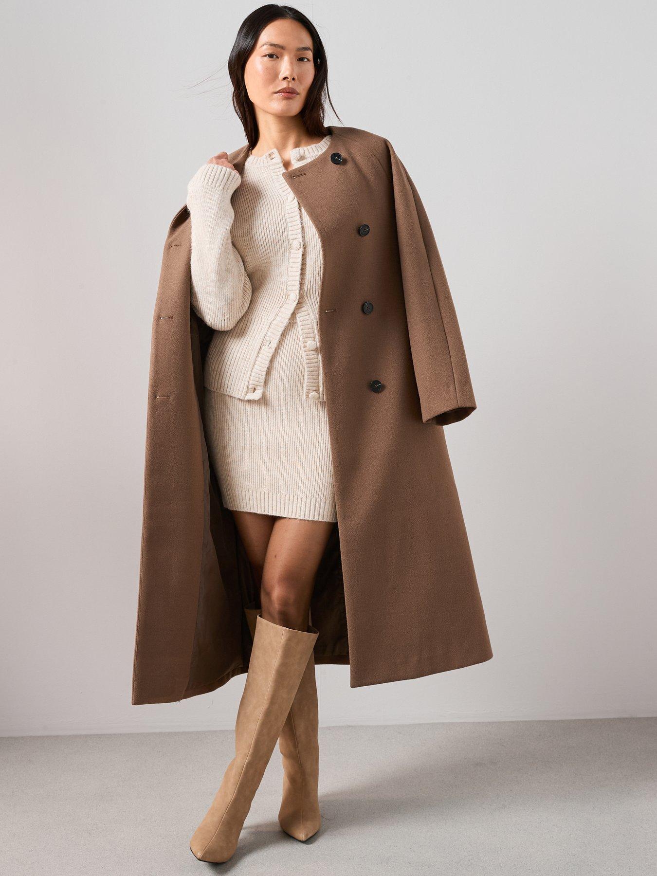 Image 3 of 7 of The Very Collection Cinched Waist Cardigan Coord - Natural