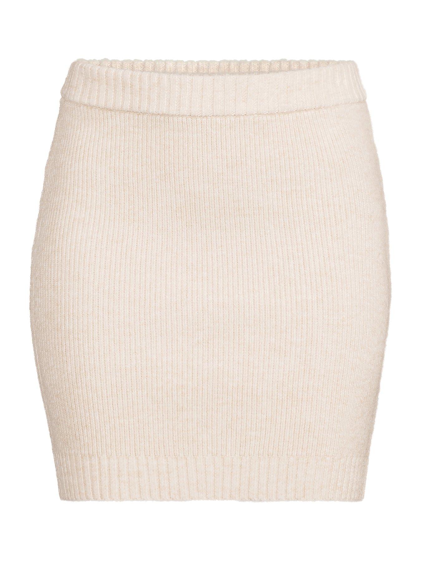 Image 7 of 7 of The Very Collection Knitted Mini Skirt Co-ord - Natural