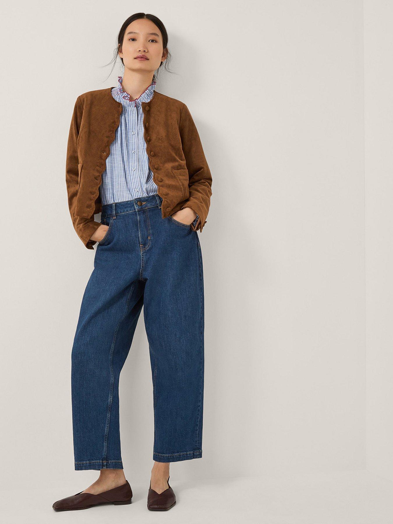  image of monsoon-isla-faux-suede-jacket-brown