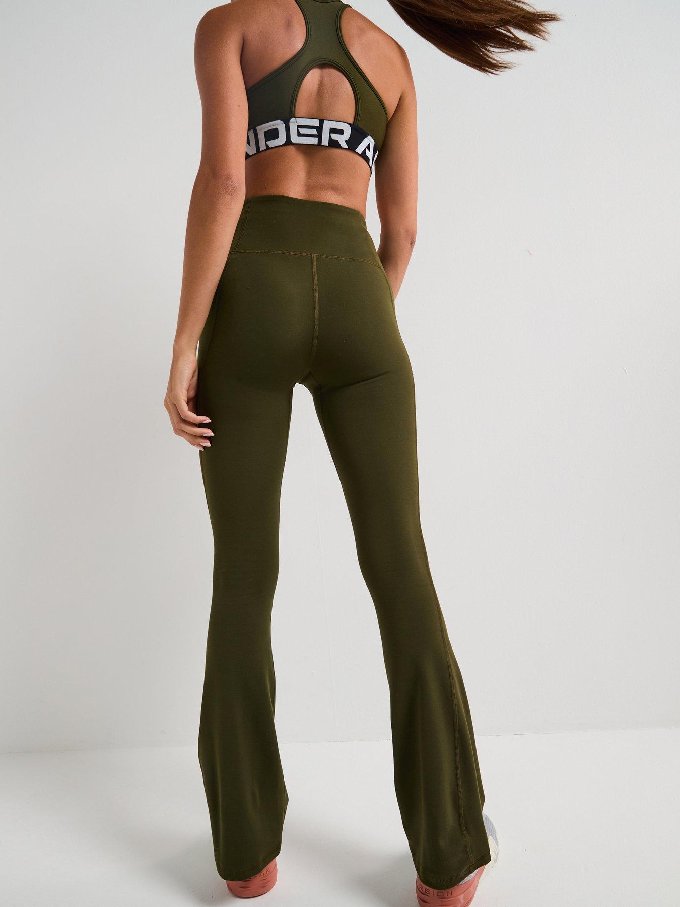 Image 2 of 6 of UNDER ARMOUR Womens Training Motion Flare Pants - Green