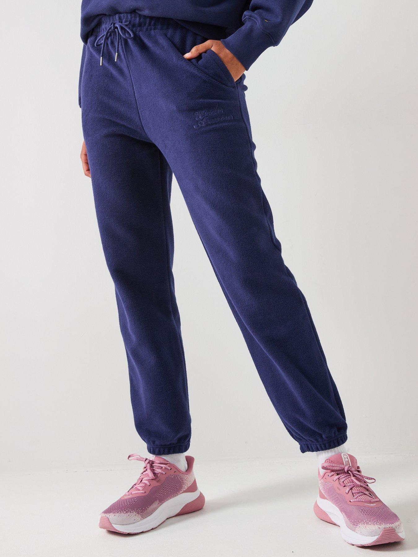 under-armour-womens-training-icon-terry-varsity-joggers-navy