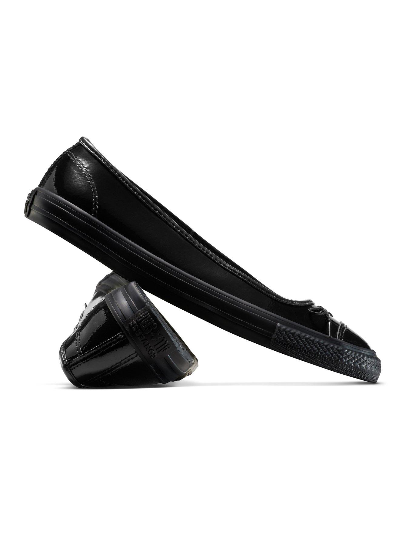 Image 6 of 6 of Converse Womens Chuck Taylor All Star Dainty Ballerina Patent Leather Slip-On - Black