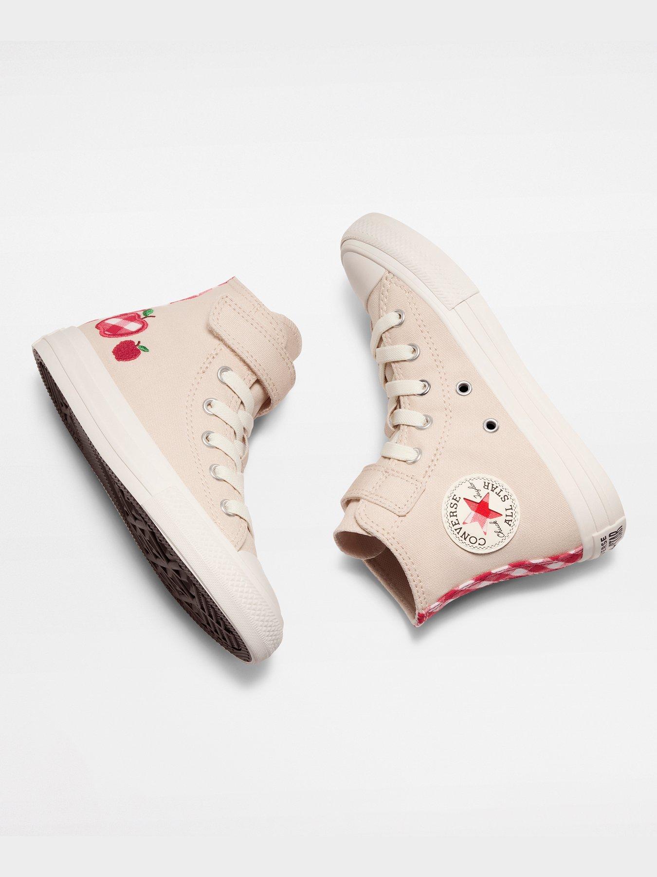 Image 7 of 7 of Converse Kids Chuck Taylor All Star Checkered Accents Easy-On High Top - White