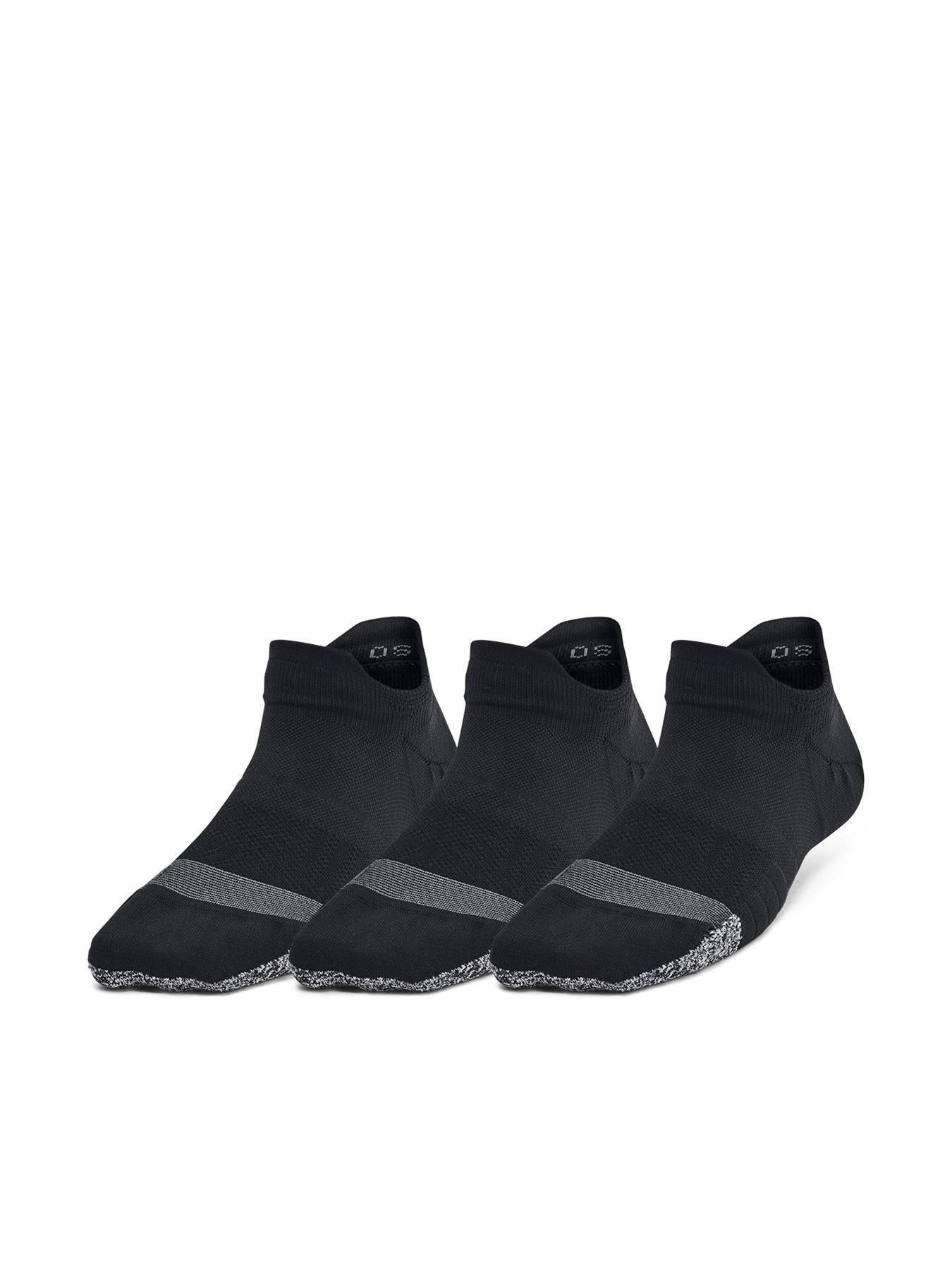  image of under-armour-womens-training-breathe-3pack-no-show-socks-black