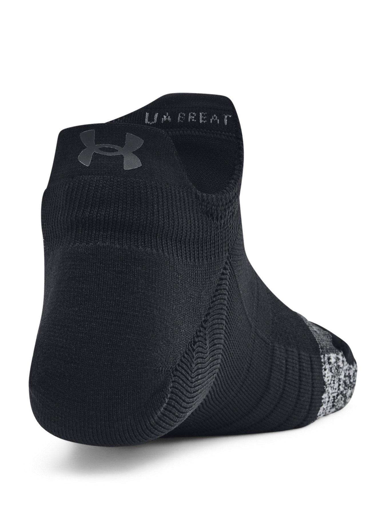 image of under-armour-womens-training-breathe-3pack-no-show-socks-black