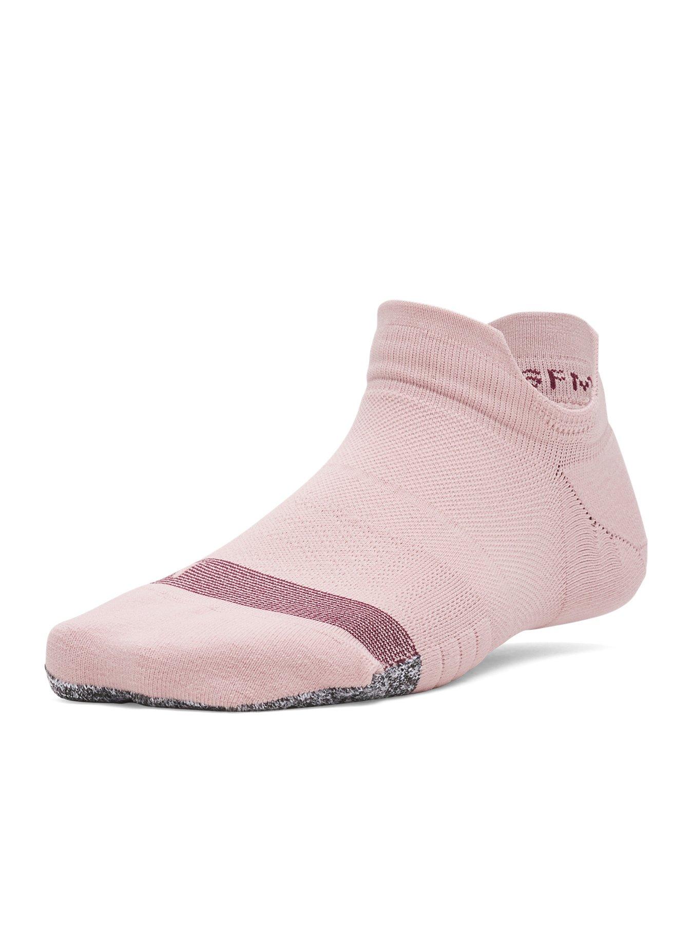 Image 2 of 3 of UNDER ARMOUR Womens Training Breathe 3Pack No Show Socks - Pink