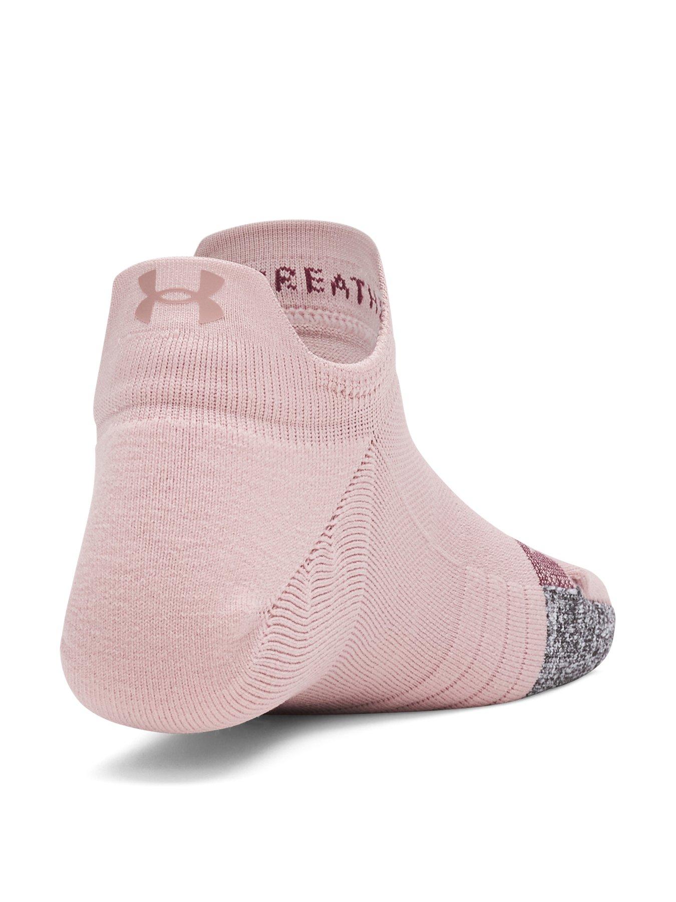 Image 3 of 3 of UNDER ARMOUR Womens Training Breathe 3Pack No Show Socks - Pink