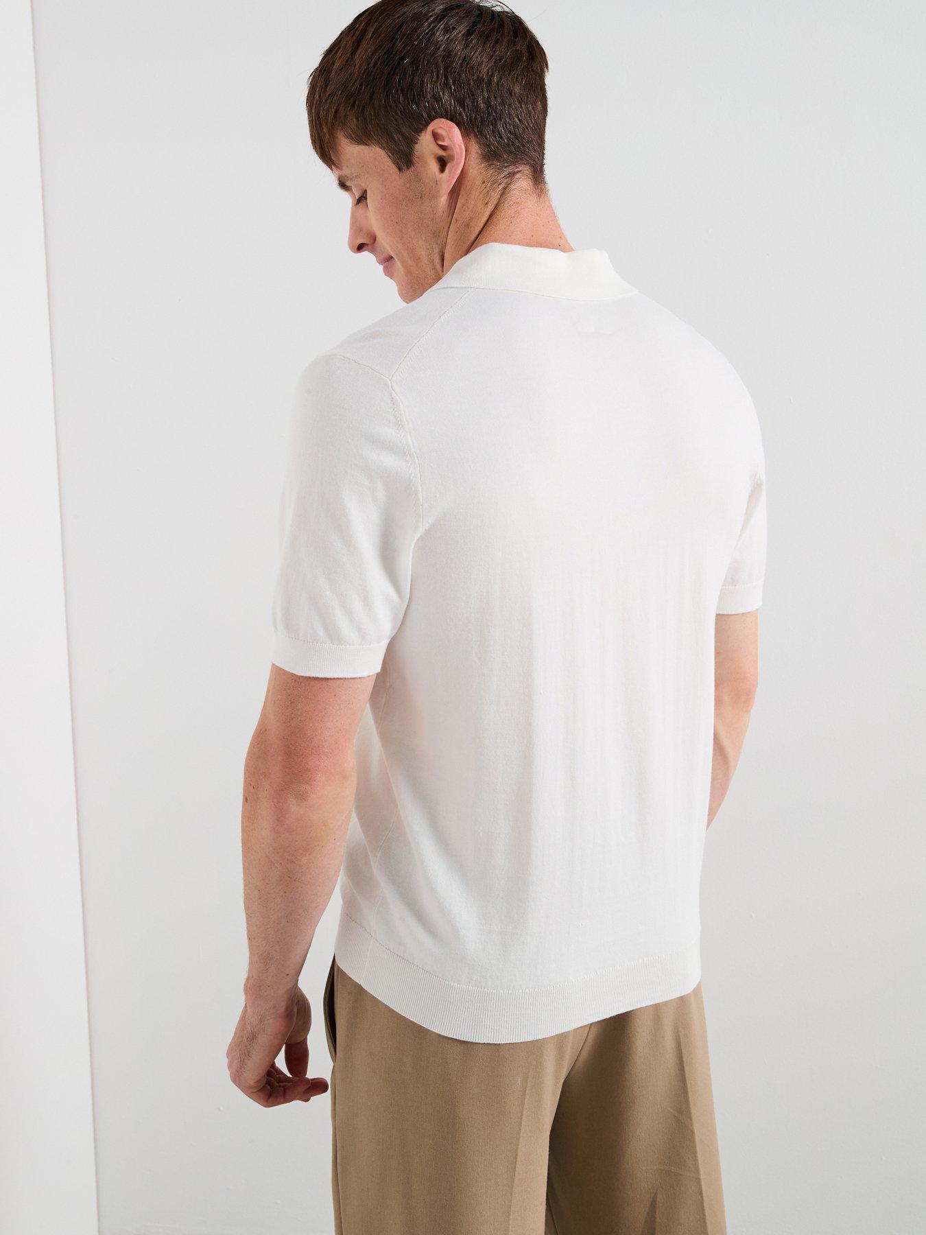 stillFront image of mango-arraona-short-sleeve-polo-shirt-cream