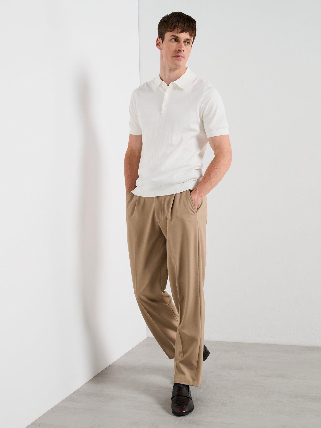  image of mango-arraona-short-sleeve-polo-shirt-cream