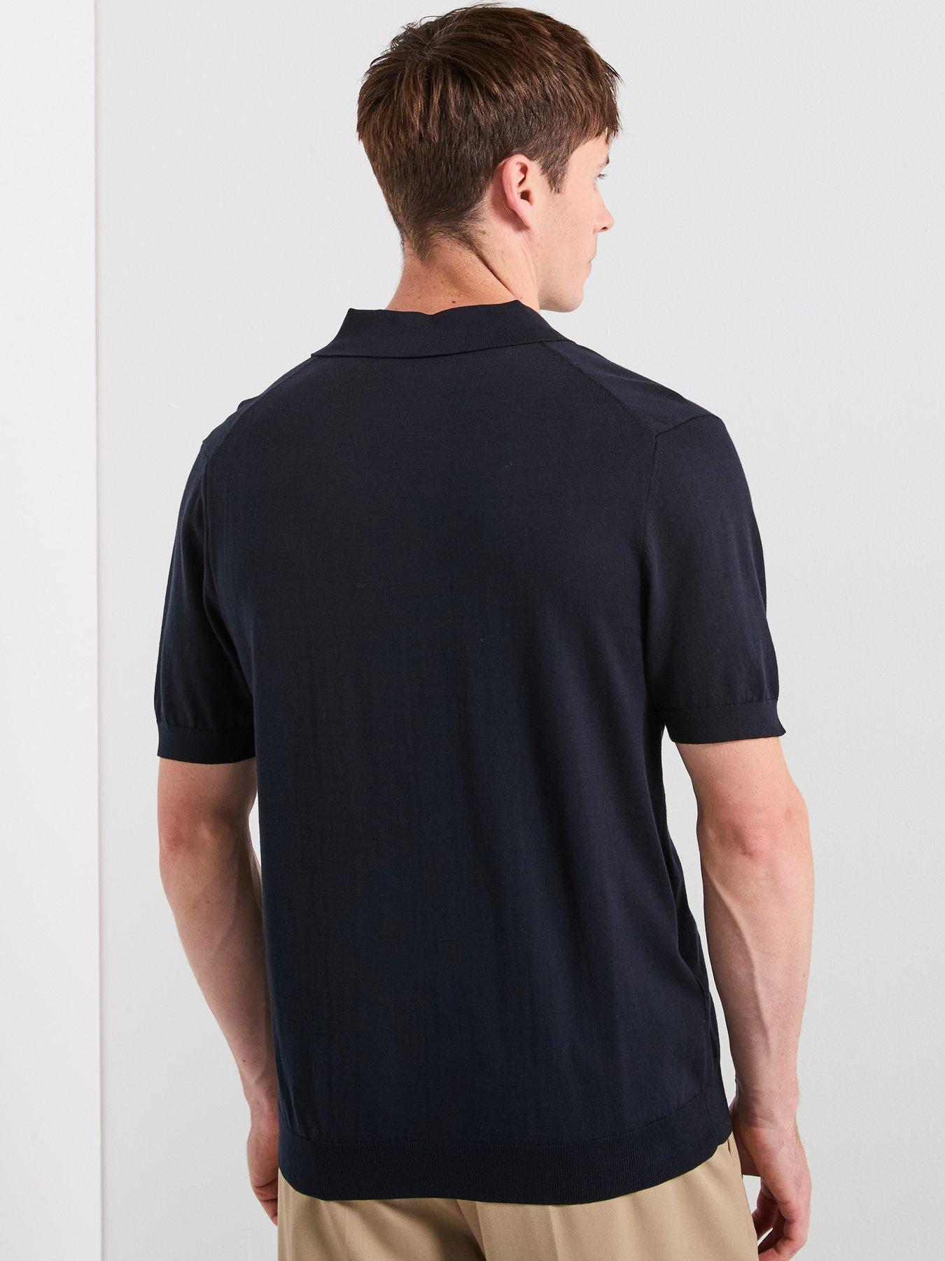 Image 2 of 6 of Mango Arraona Short Sleeve Polo Shirt - Dark Blue