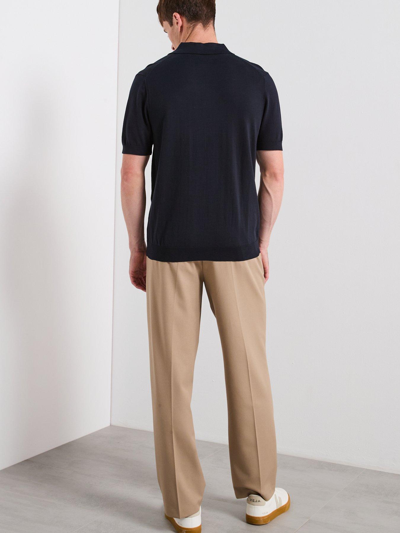 Image 4 of 6 of Mango Arraona Short Sleeve Polo Shirt - Dark Blue