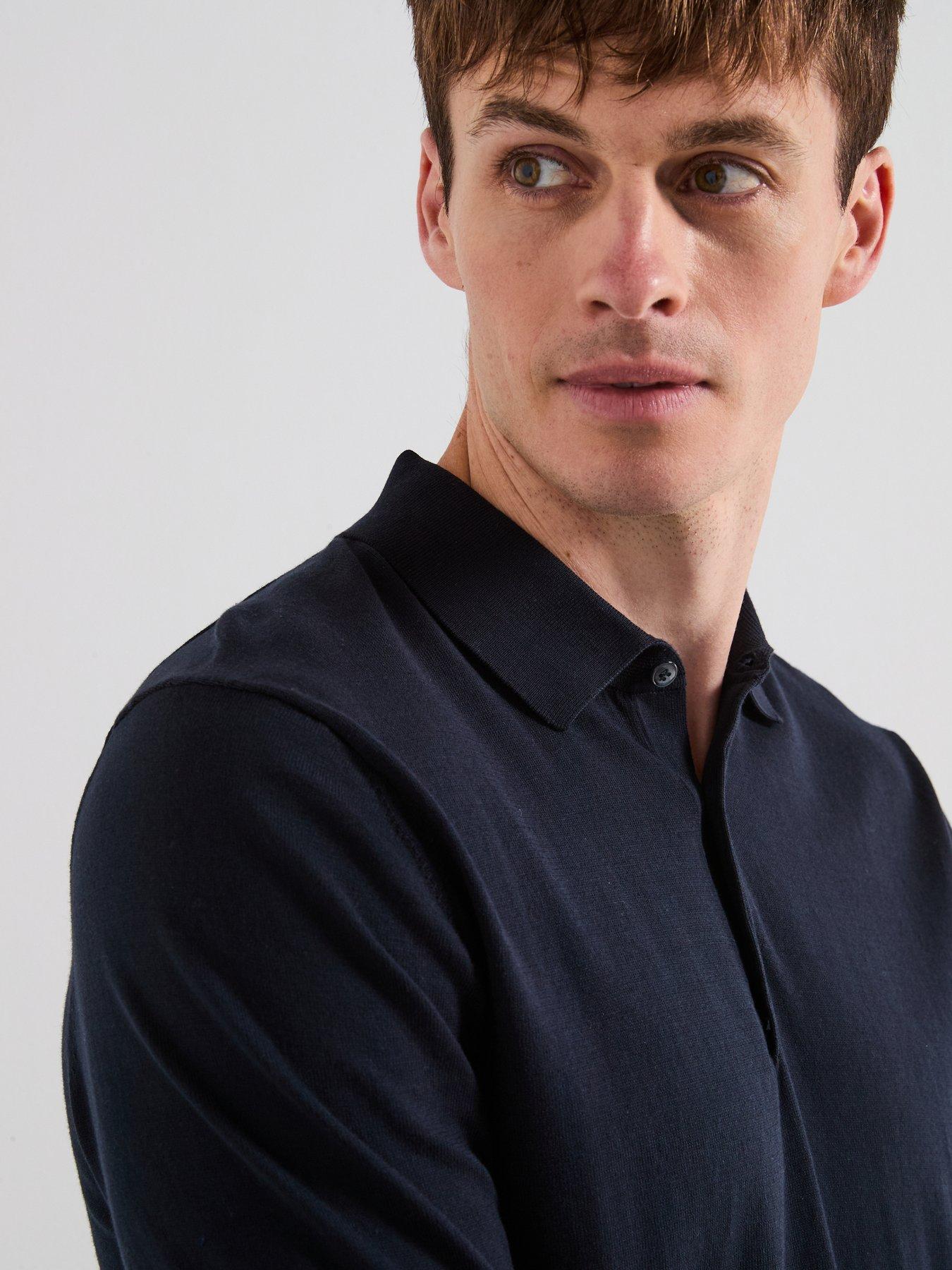 Image 5 of 6 of Mango Arraona Short Sleeve Polo Shirt - Dark Blue