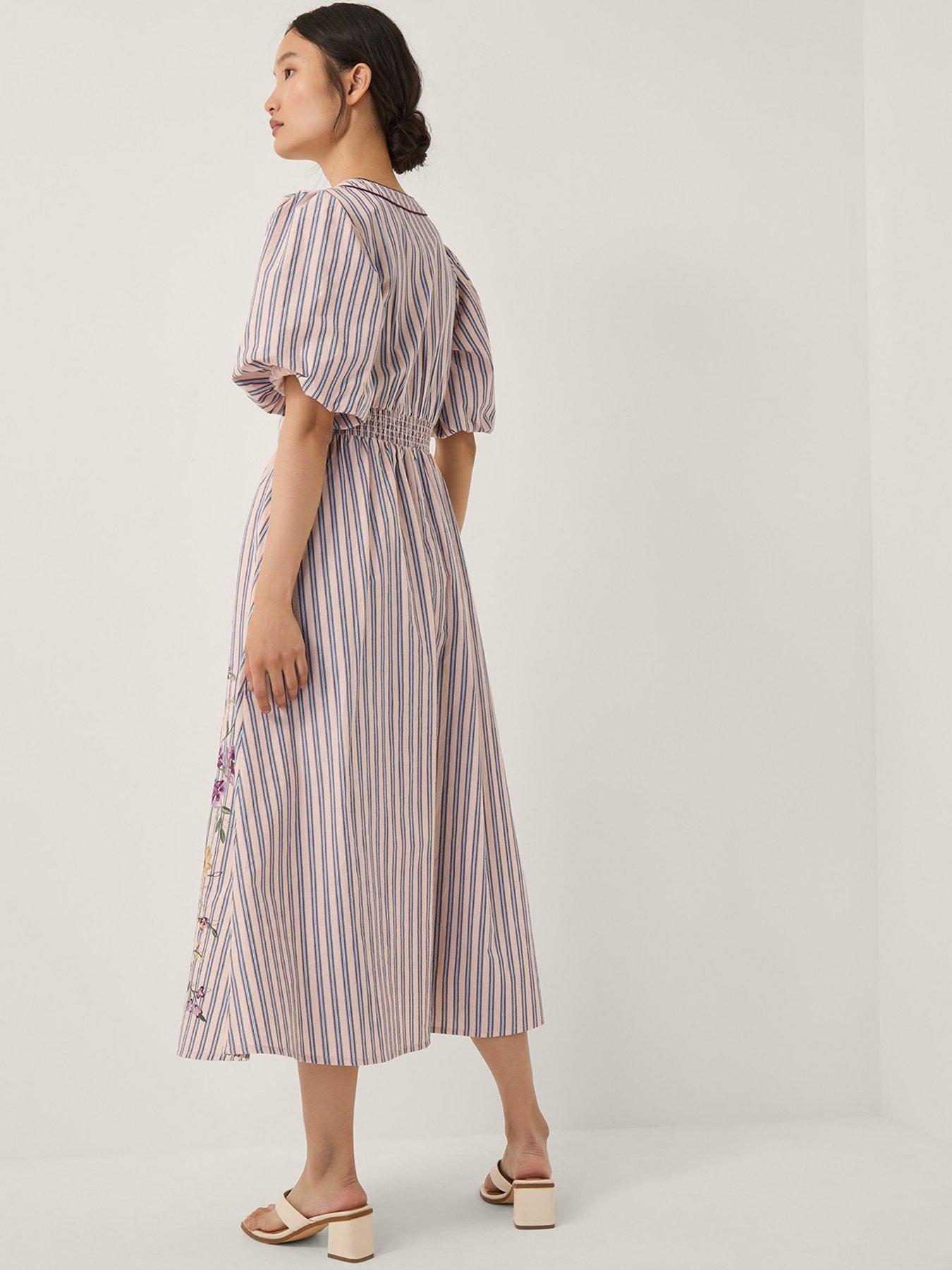 Image 2 of 4 of Monsoon Alexis Embroidered Dress - Pink