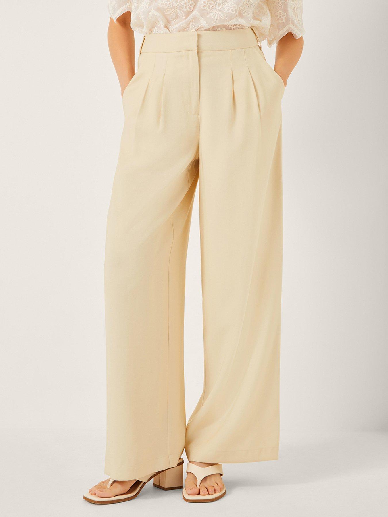 undefined Alba Wide Leg Trousers - Yellow