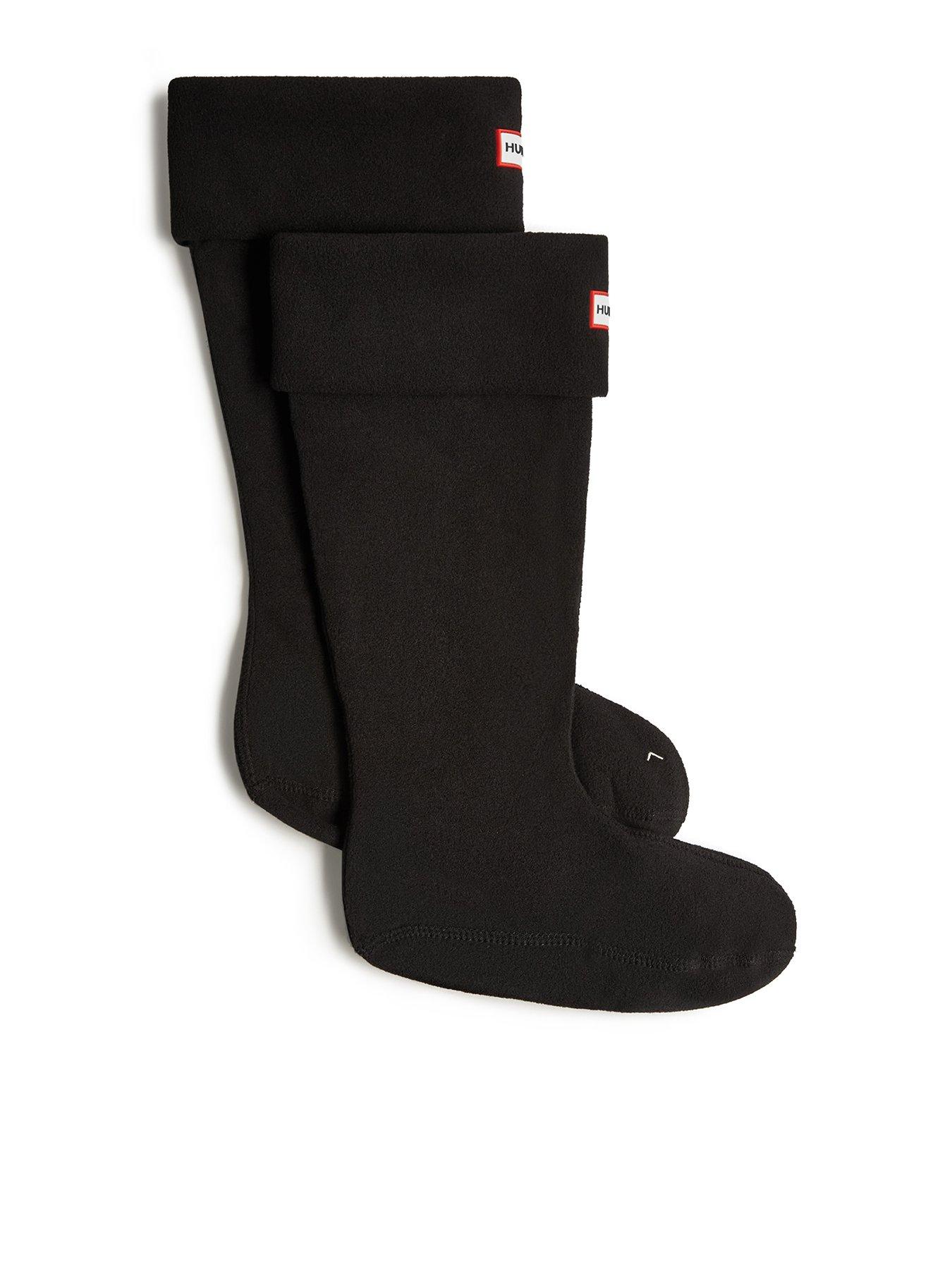 hunter-fleece-tall-boot-socks-black