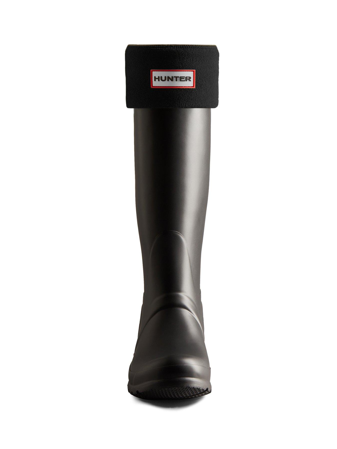 Image 2 of 3 of Hunter Fleece Tall Boot Socks - Black
