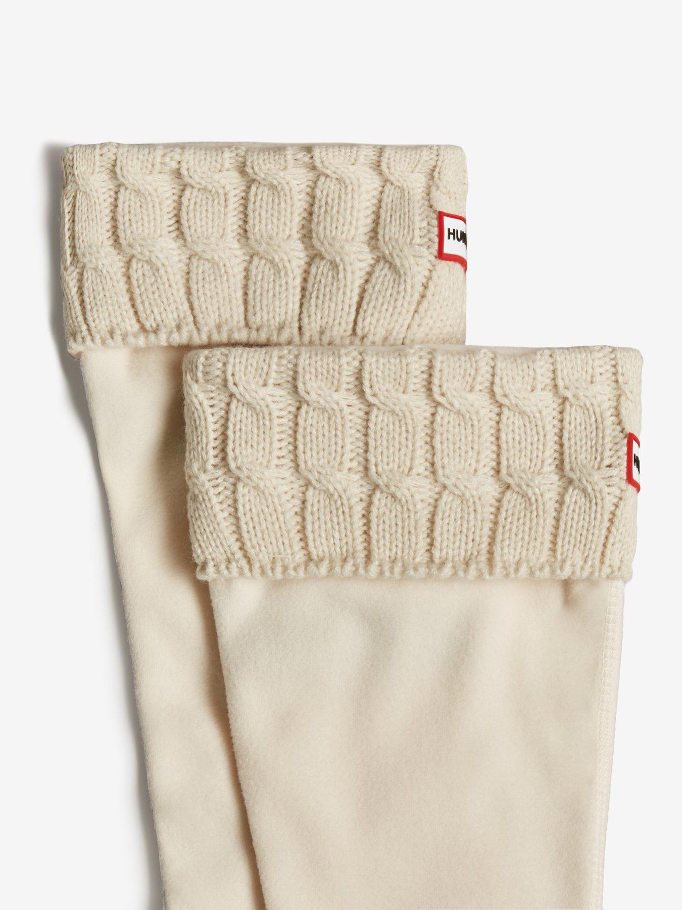  image of hunter-6-stitch-cable-tall-boot-socks-white
