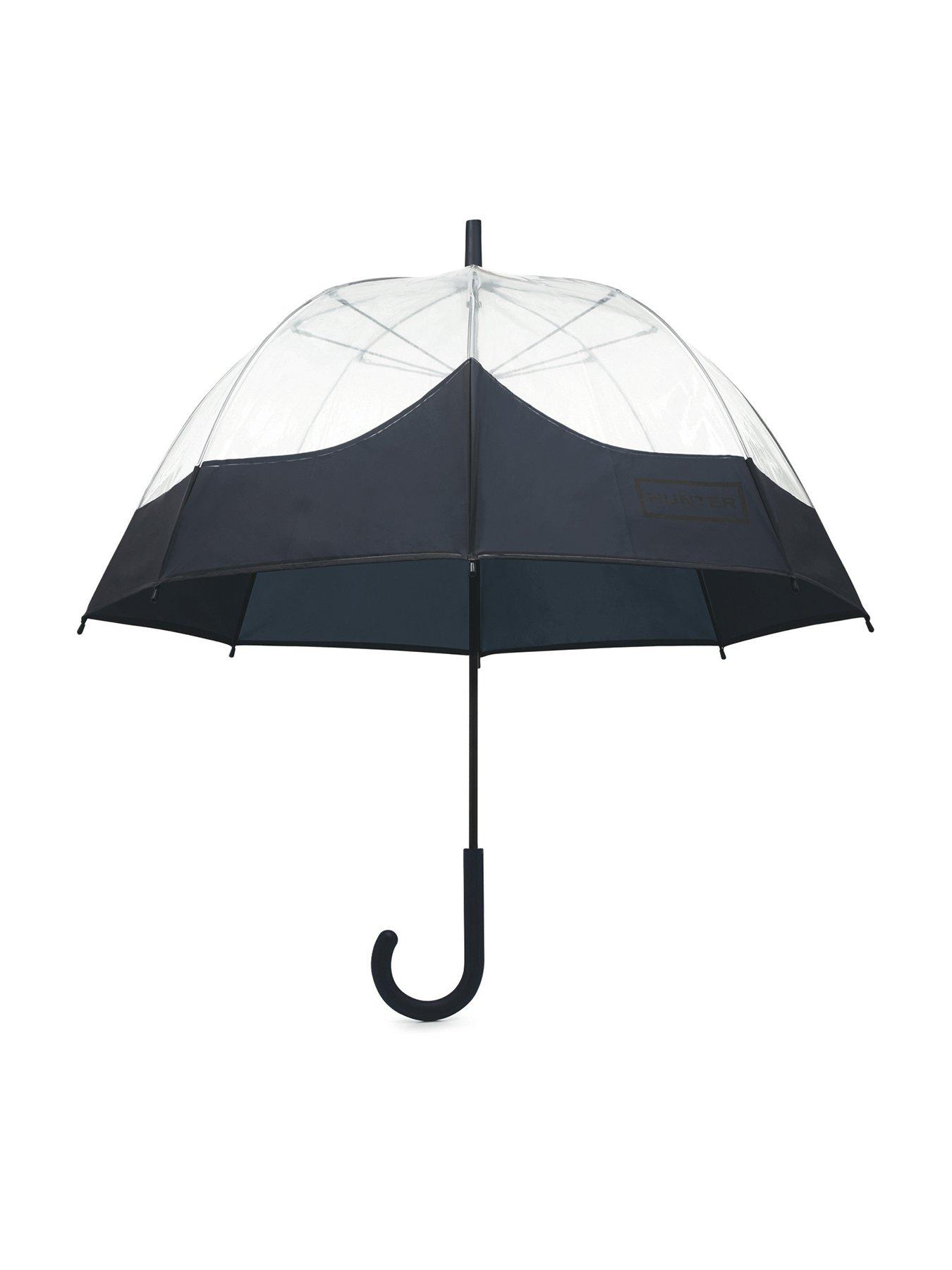 Hunter Transparent Moustache Bubble Umbrella - Navy