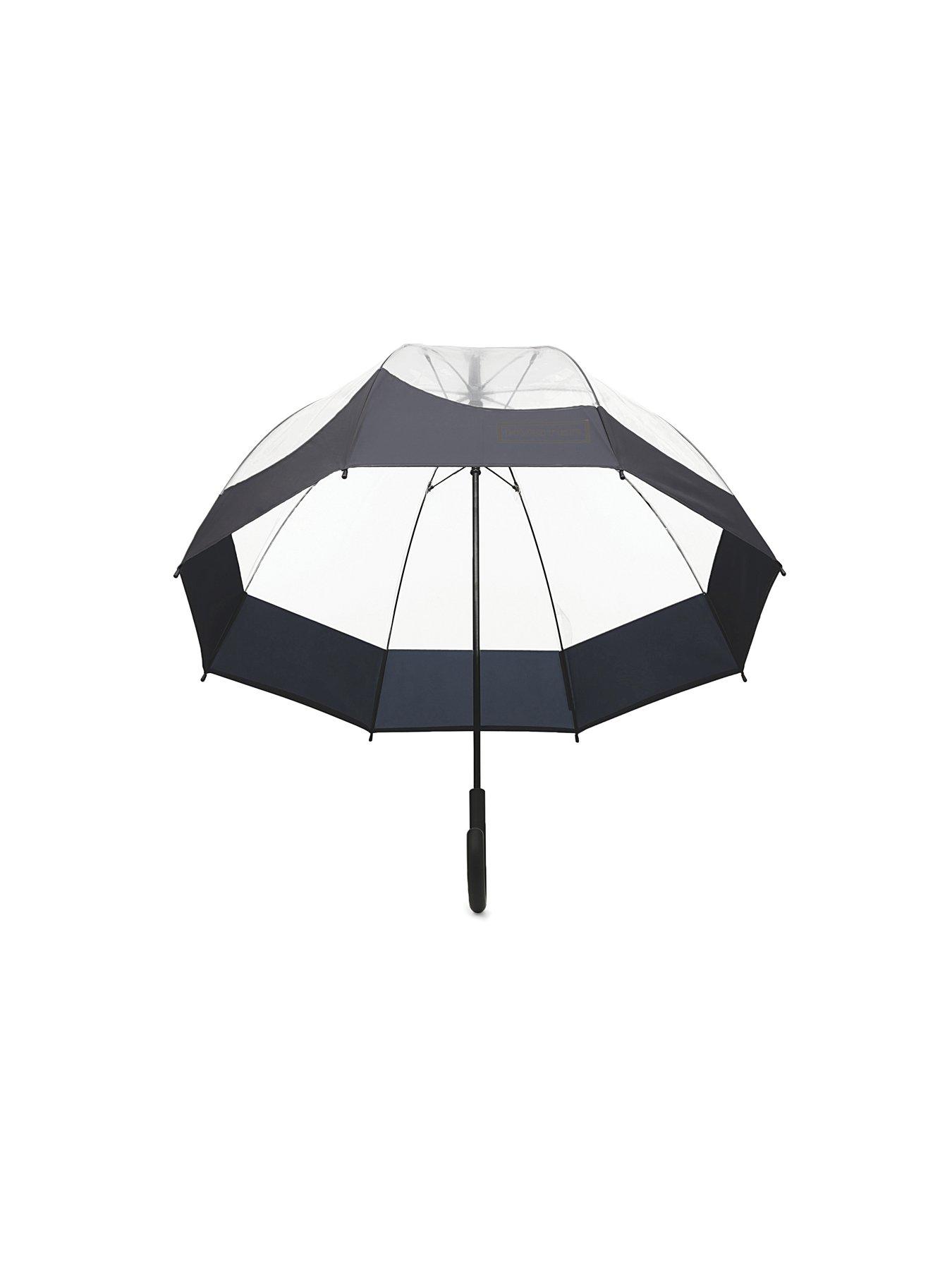 Image 3 of 3 of Hunter Transparent Moustache Bubble Umbrella - Navy