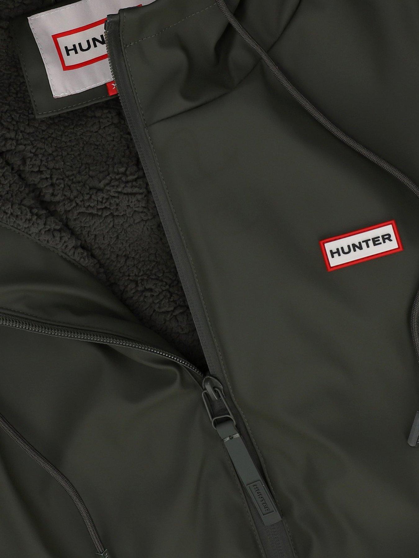  image of hunter-cocoon-cloak-cocoon-fleece-lined-cloak-khaki