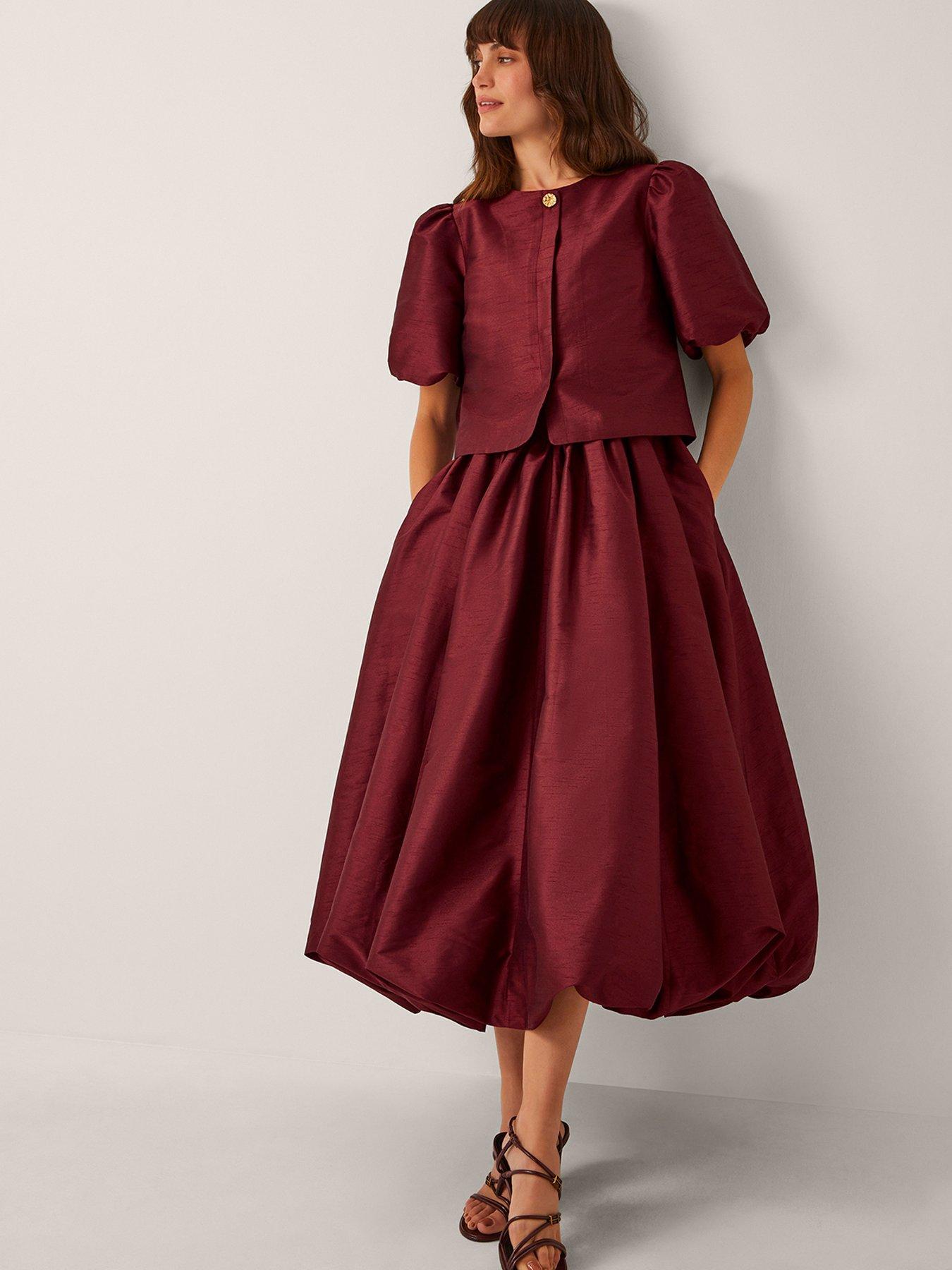 Monsoon Mya Jacket - Burgundy | Littlewoods