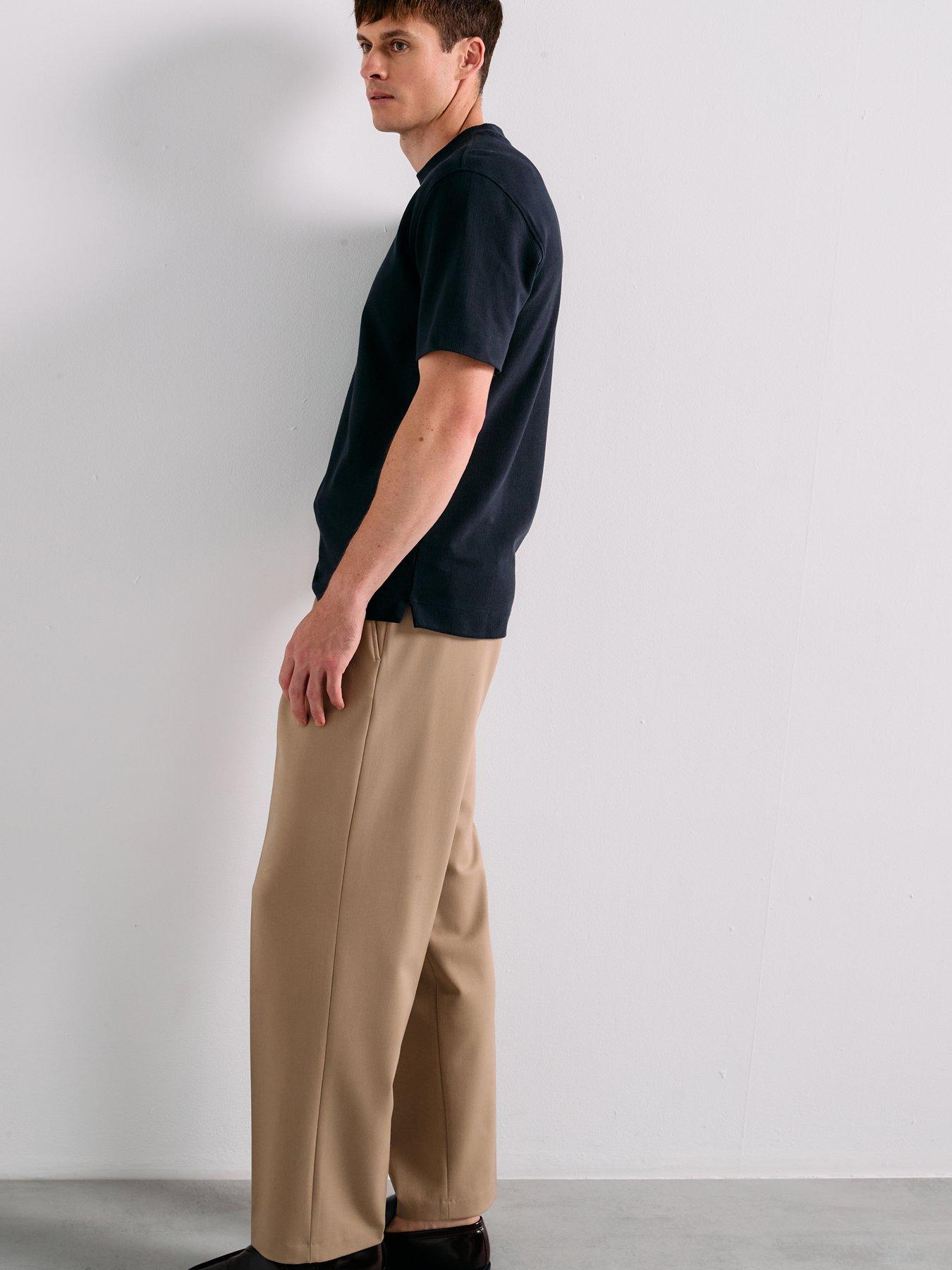 Image 4 of 6 of Mango Algarvet Textured T-Shirt - Navy
