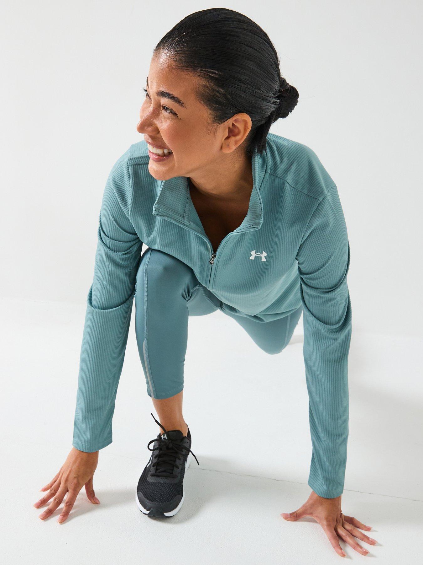 Image 6 of 6 of UNDER ARMOUR Womens Training Tech Rib 1/2 Zip Top - Green