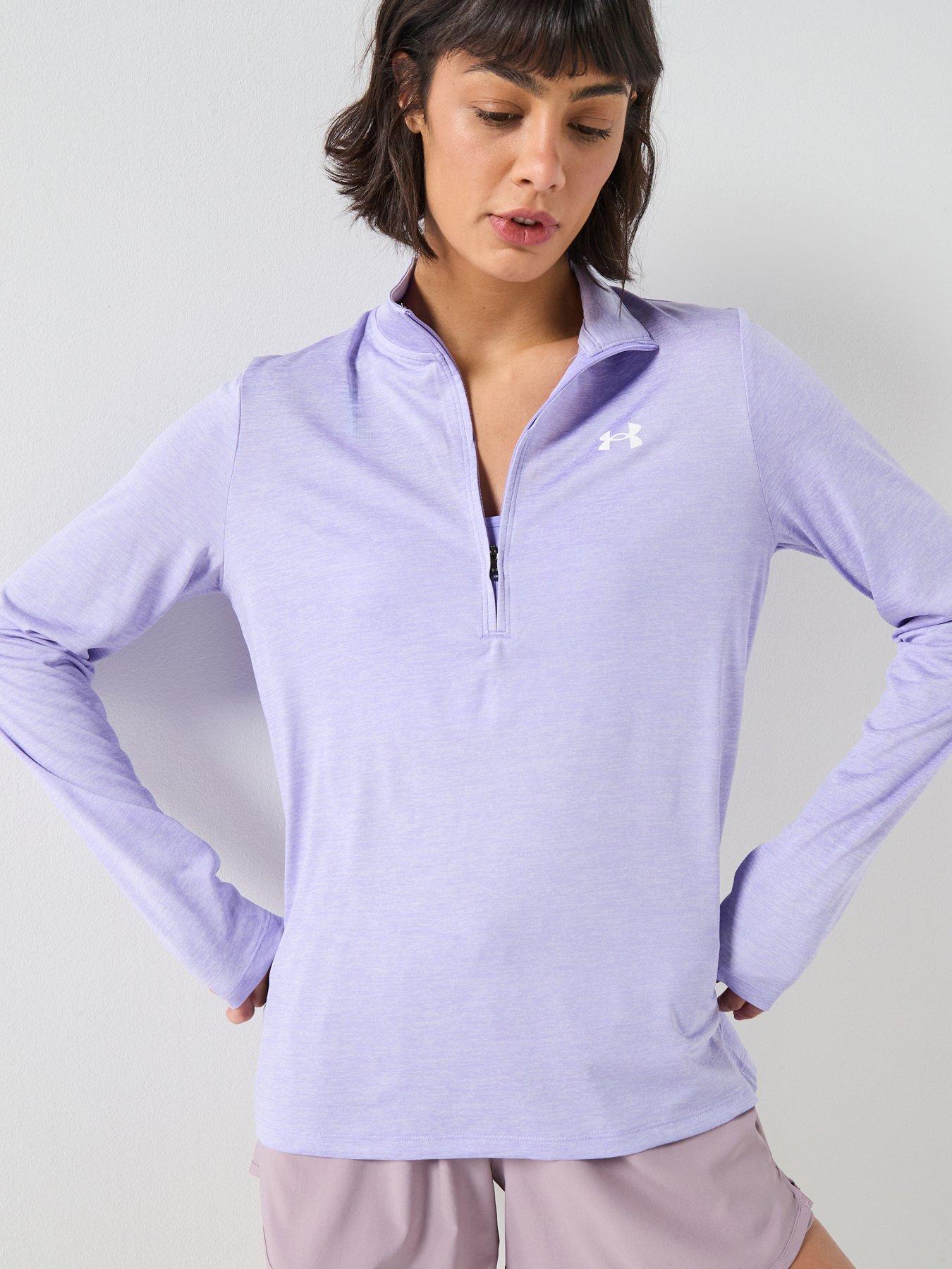 under-armour-womens-training-tech-twist-12-zip-top-purple
