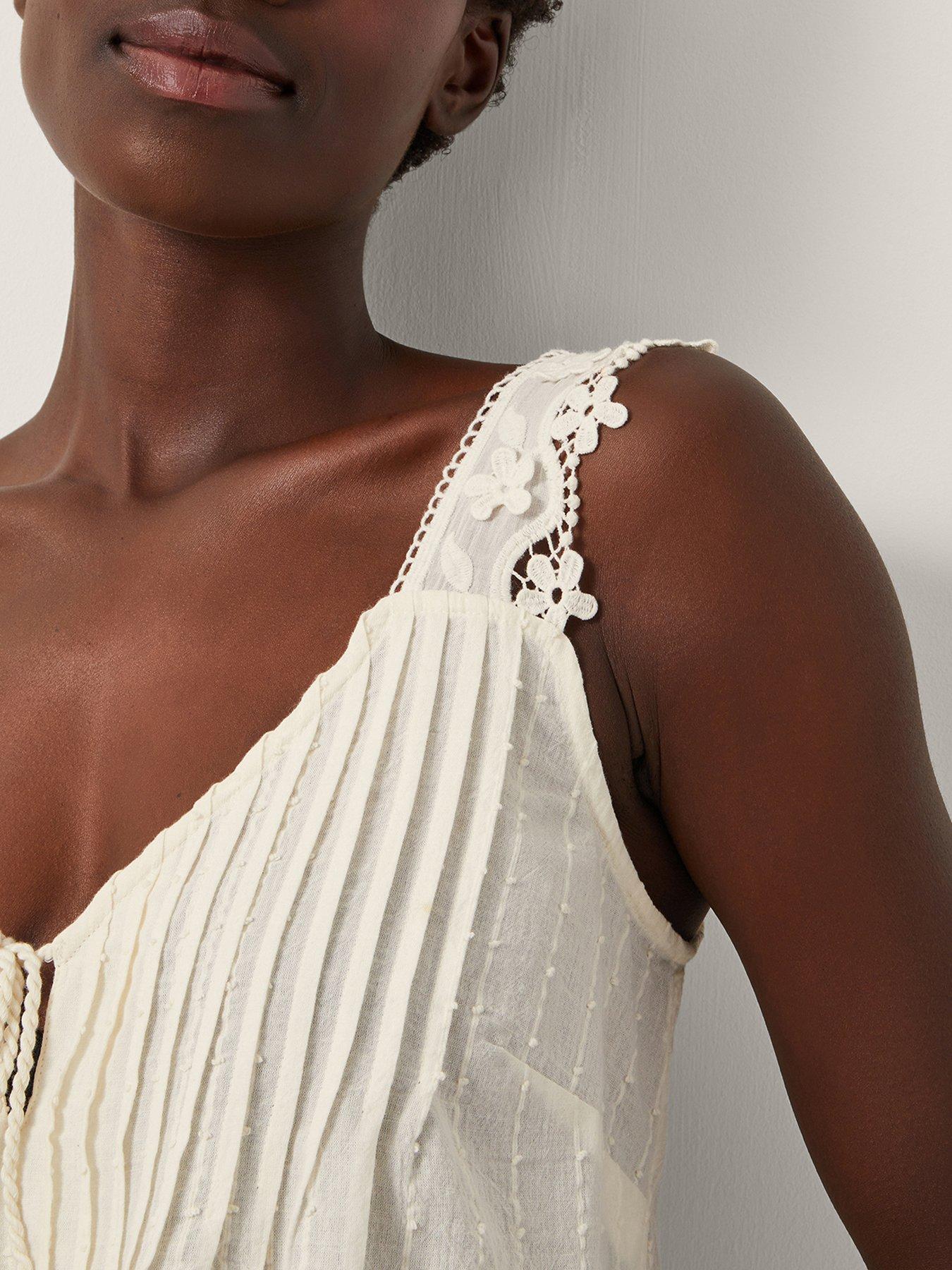  image of monsoon-celia-lace-pintuck-cami-cream