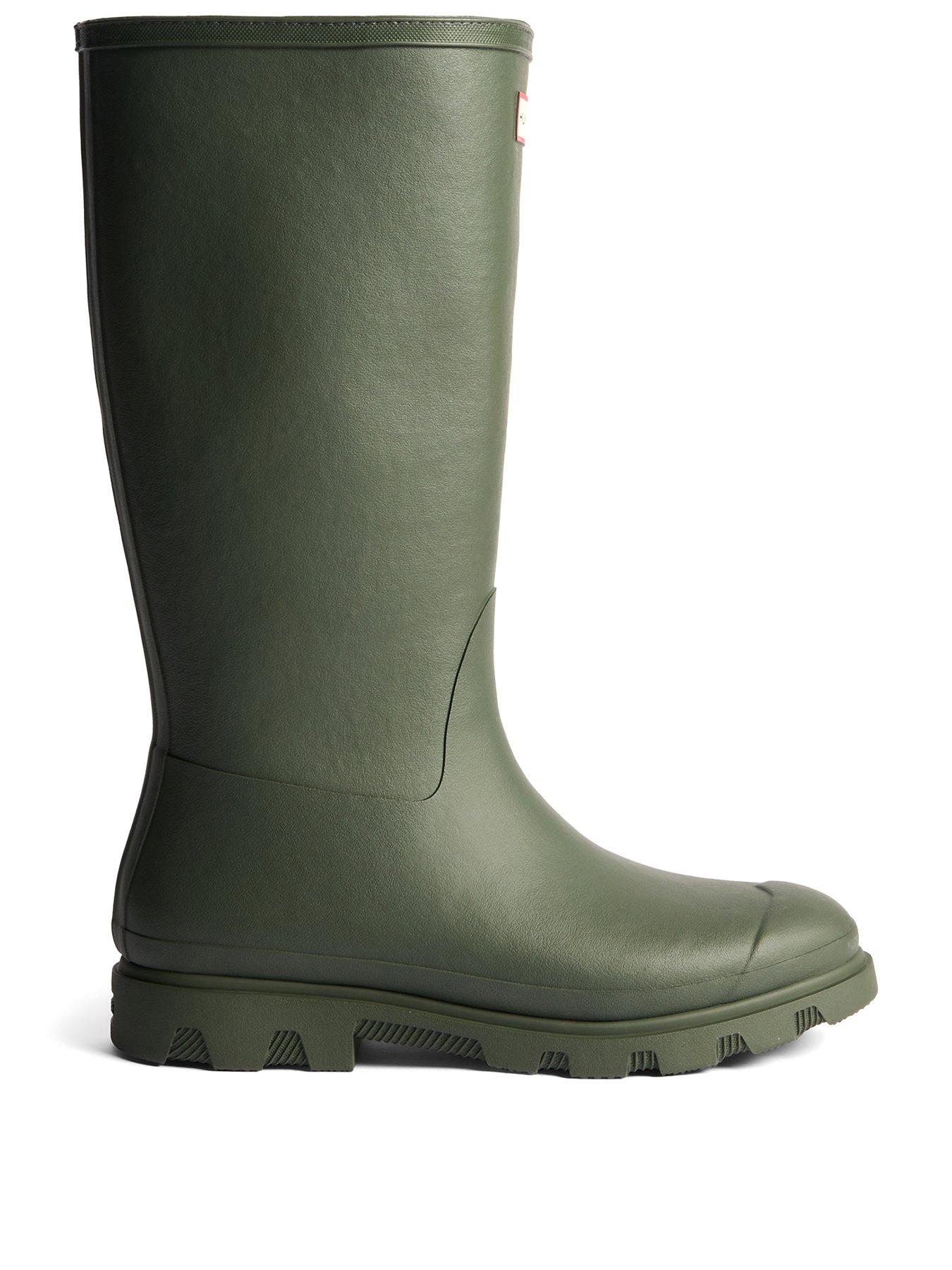 stillFront image of hunter-downpour-tall-insulated-wellington-boot-khaki