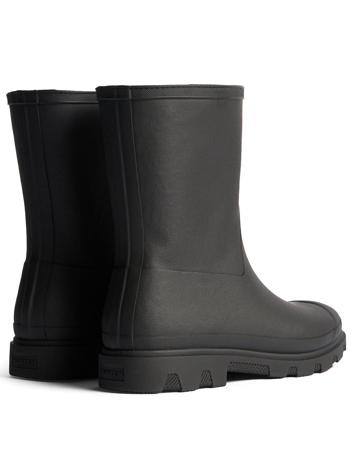  image of hunter-downpour-short-insulated-wellington-boot-black