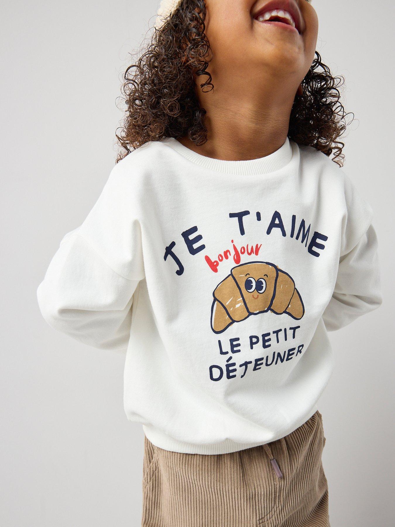 Image 4 of 6 of The Very Collection Boys Croissant Sweatshirt And Cord Trouser Set - Stone Beige