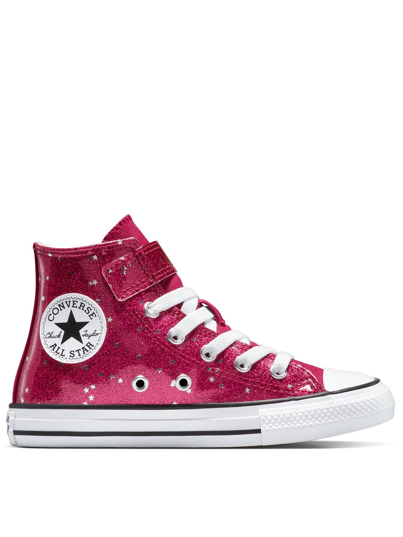 undefined Kids Converse Chuck Taylor All Star Glitter Easy-on High Top -pink
