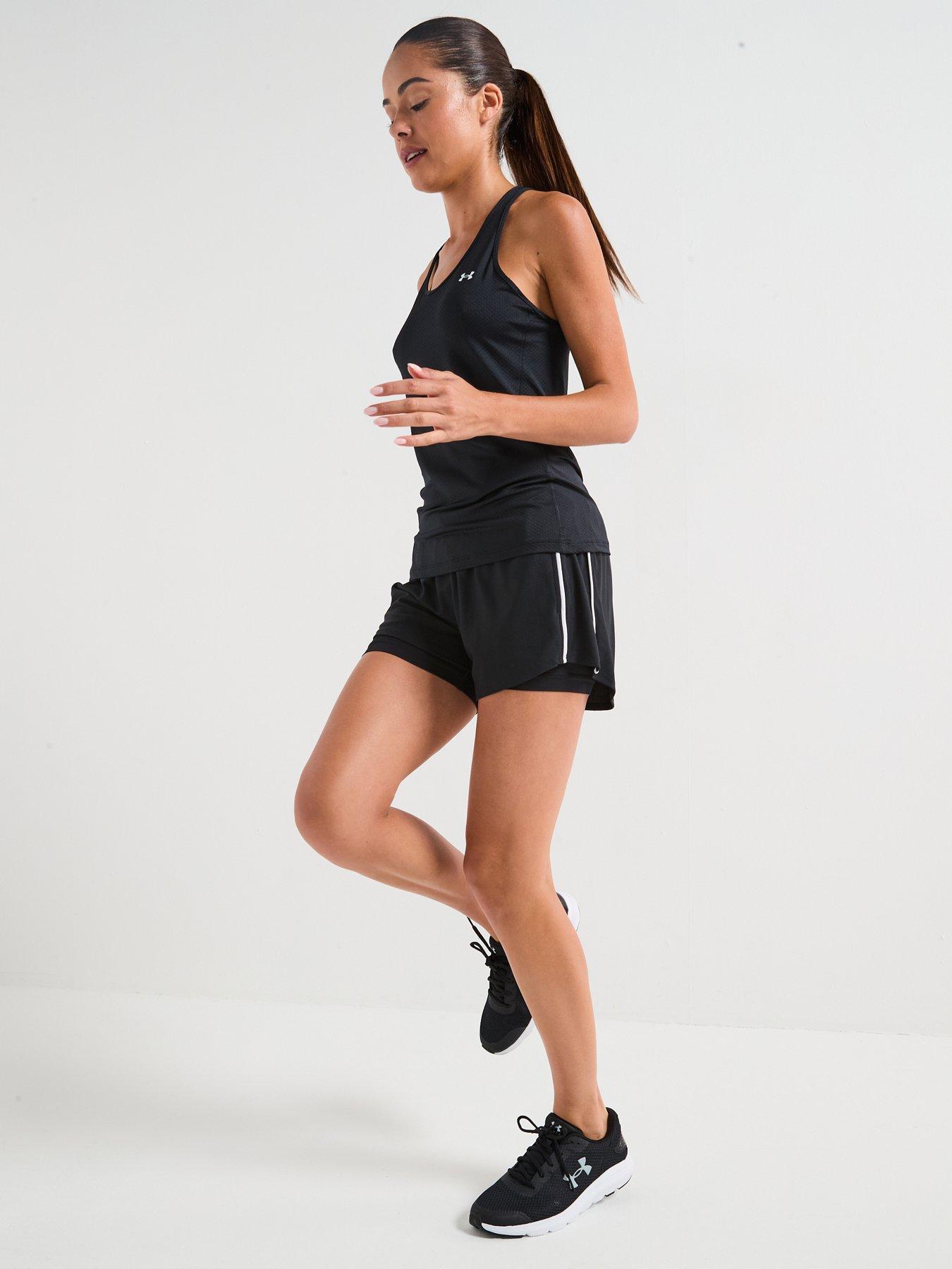 Image 3 of 6 of UNDER ARMOUR Womens Training Tech Play Up 2In1 Shorts - Black