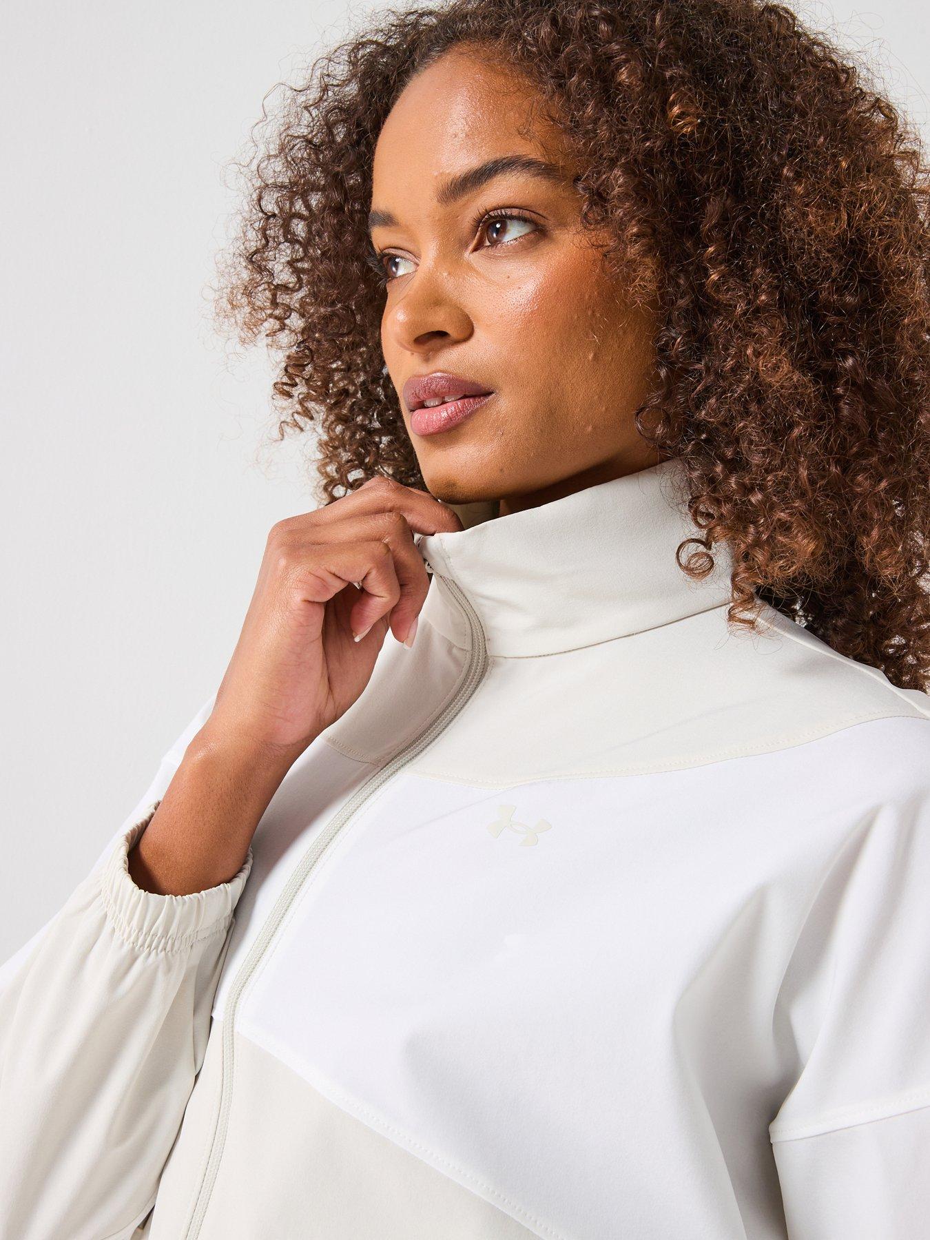  image of under-armour-womens-training-rival-woven-jacket-white