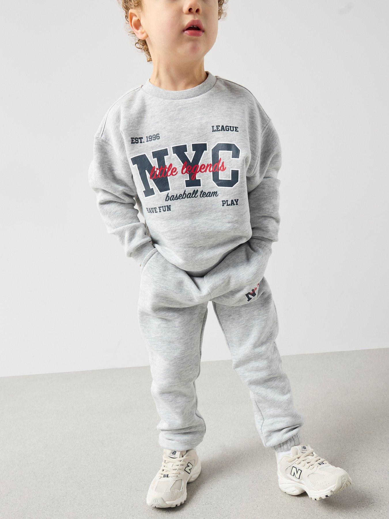  image of the-very-collection-boys-nyc-sweatshirt-and-joggers-outfit-set-grey