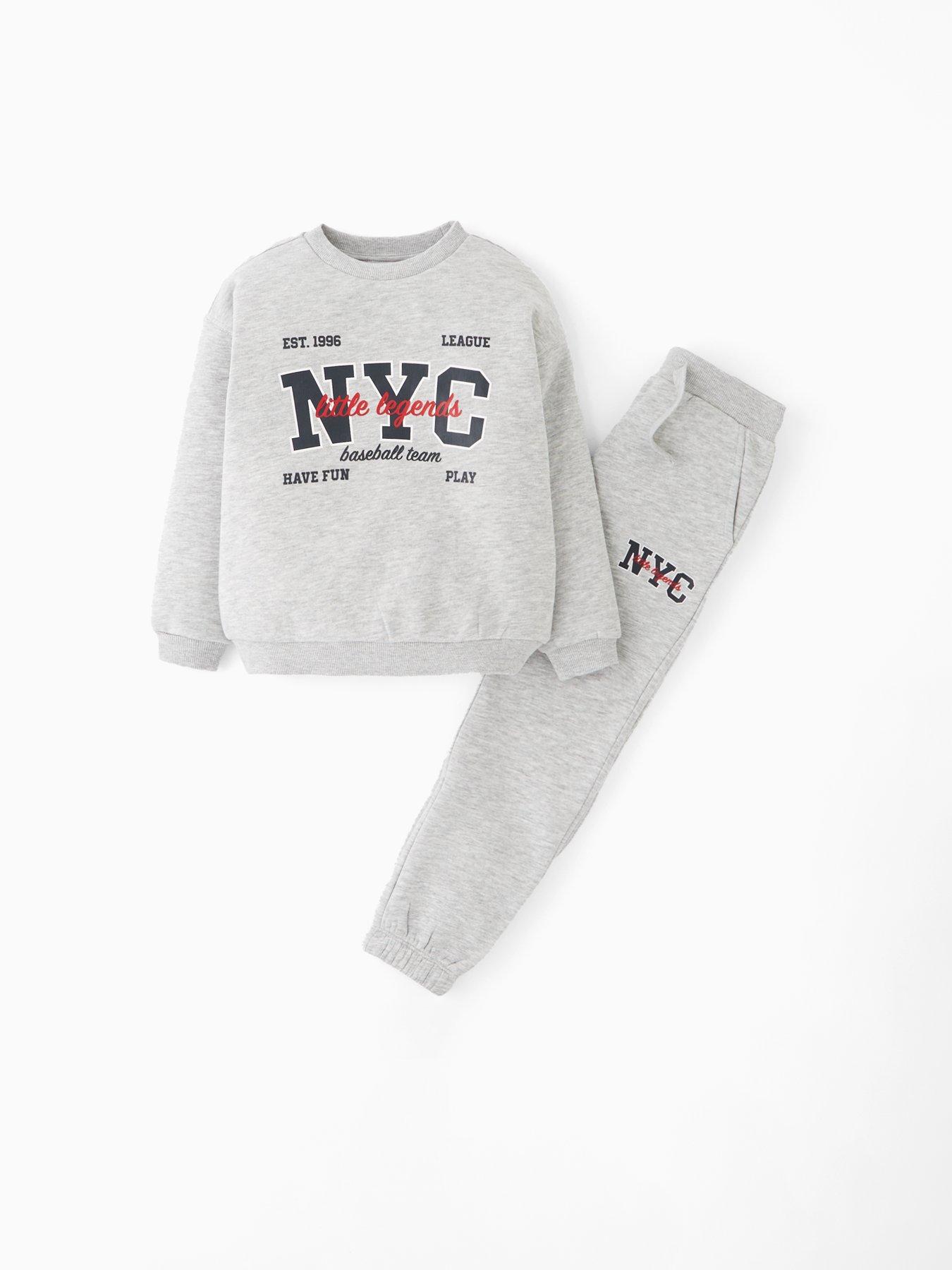  image of the-very-collection-boys-nyc-sweatshirt-and-joggers-outfit-set-grey